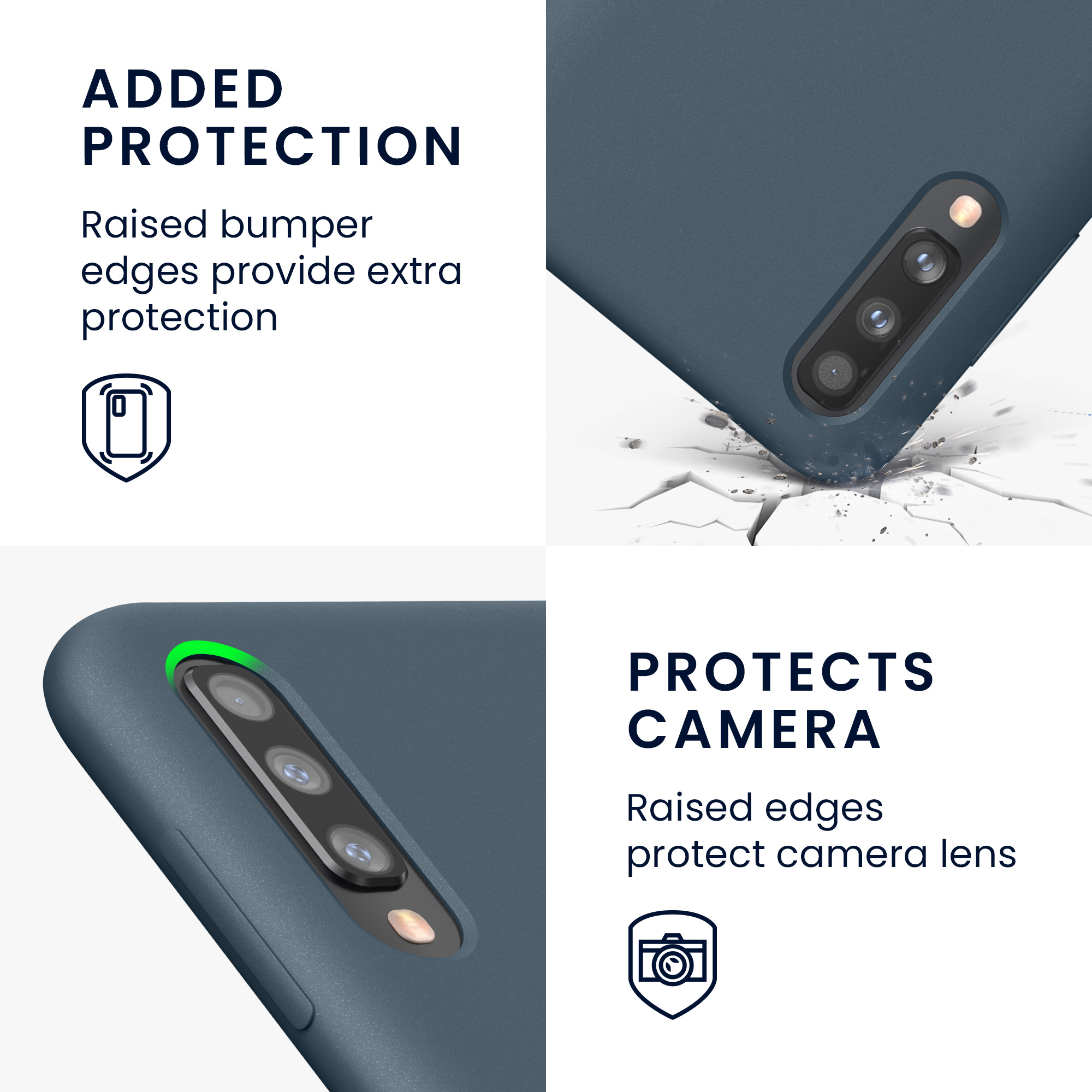 Kryt na mobil Samsung Galaxy A50 kwmobile TPU Tmavě břidlicová