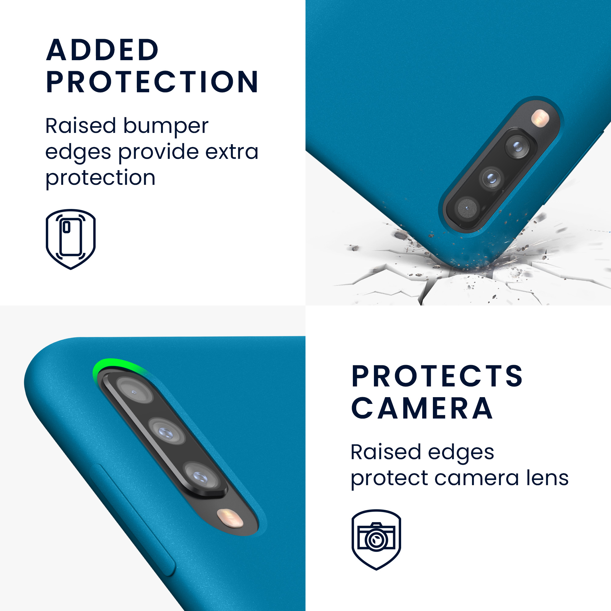 Kryt na mobil Samsung Galaxy A50 kwmobile TPU Karibská modrá