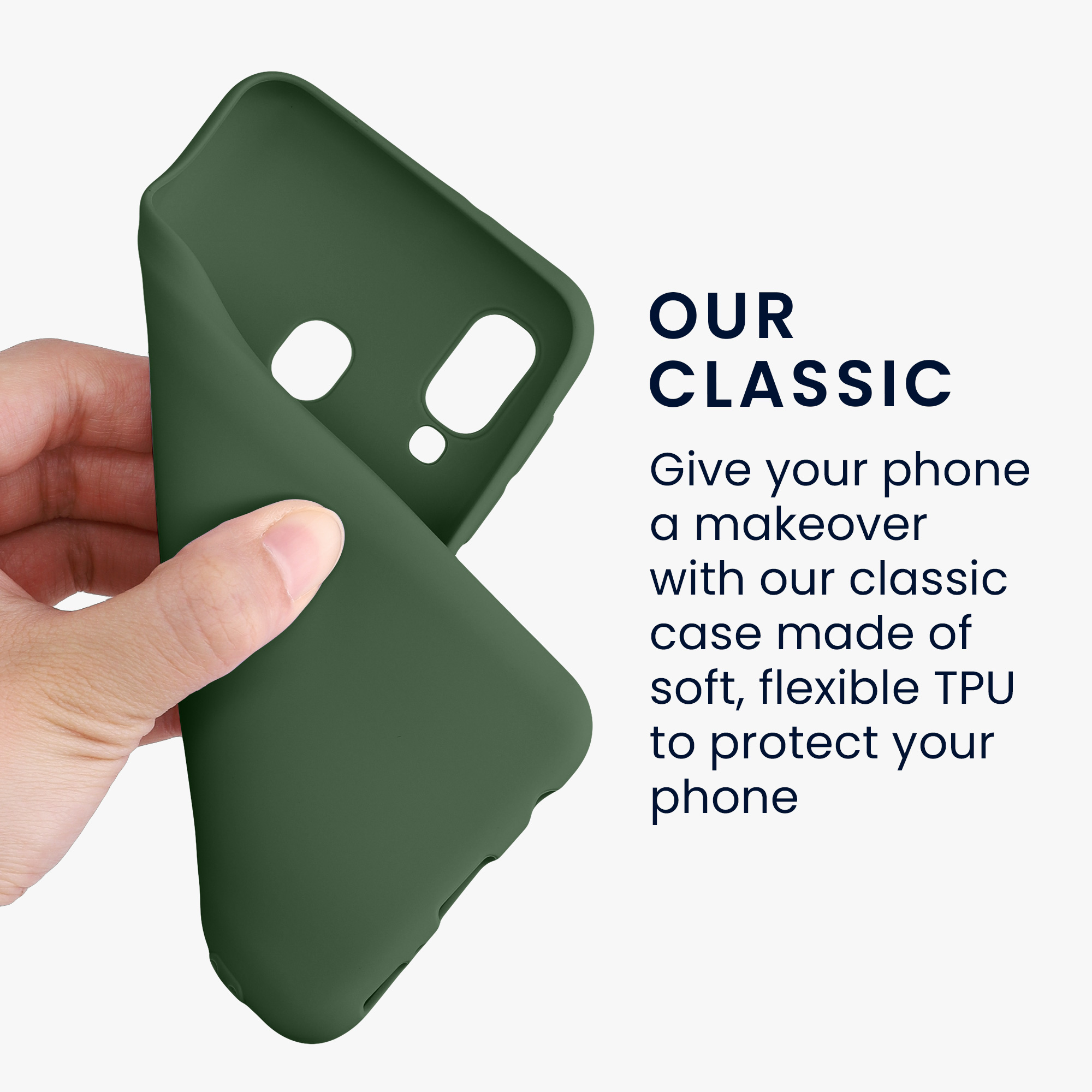 Kryt na mobil Samsung Galaxy A20e kwmobile TPU matně tmavě zelený