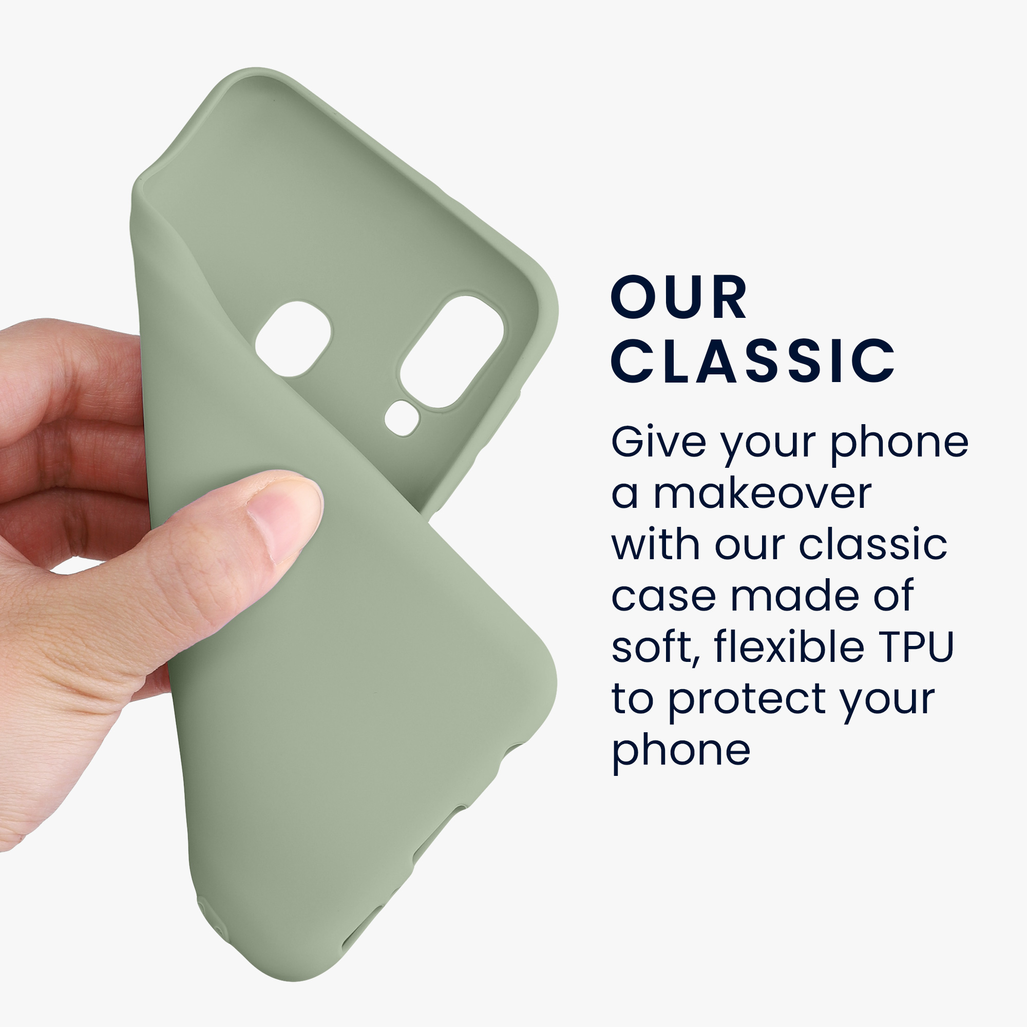 Kryt na mobil Samsung Galaxy A20e kwmobile TPU šedozelený