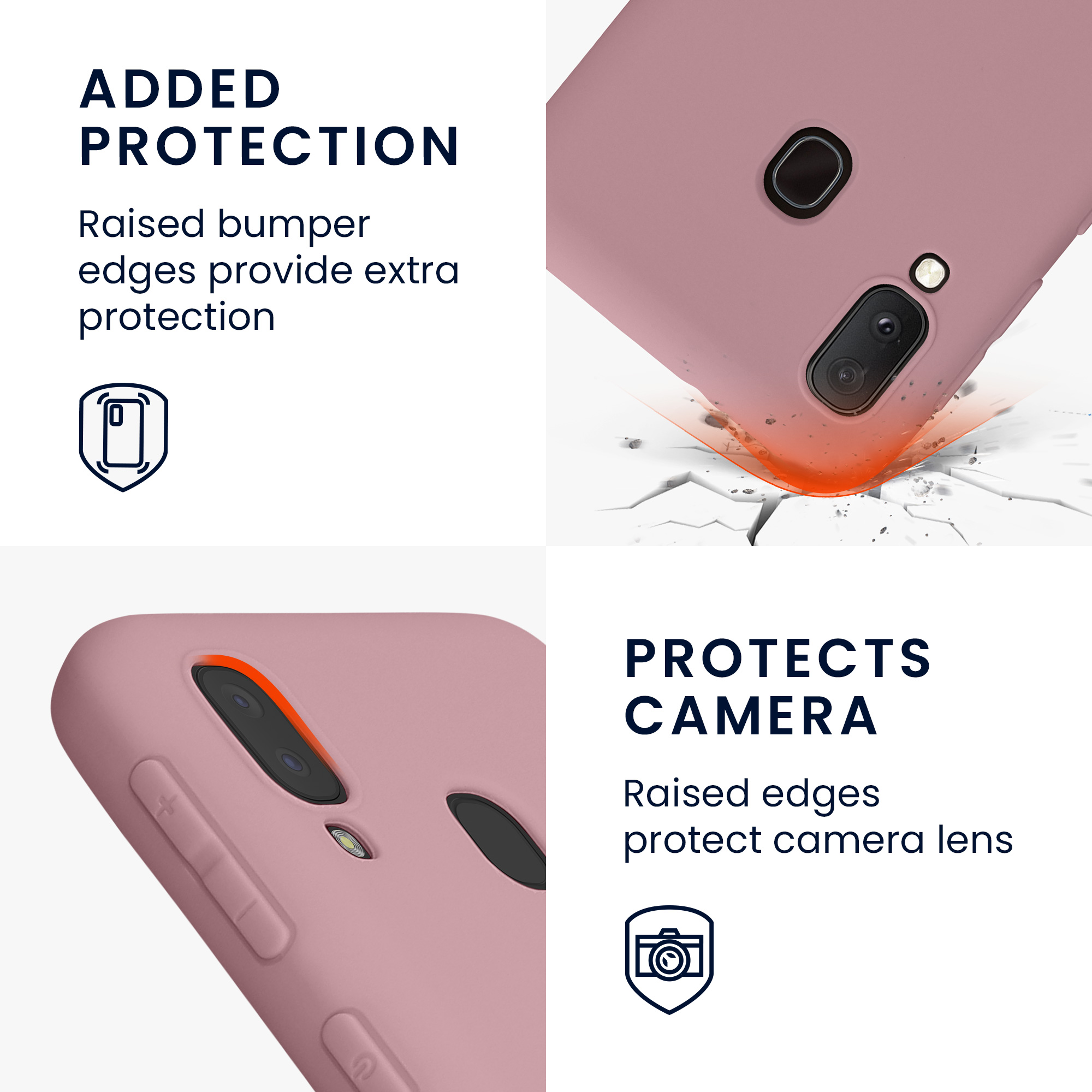 Kryt na mobil Samsung Galaxy A20e kwmobile TPU matně starorůžový