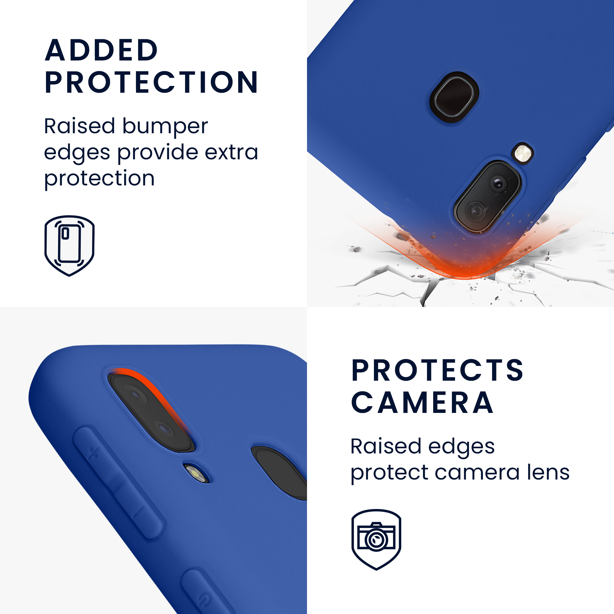 Kryt na mobil Samsung Galaxy A20e kwmobile TPU baltsky modrý