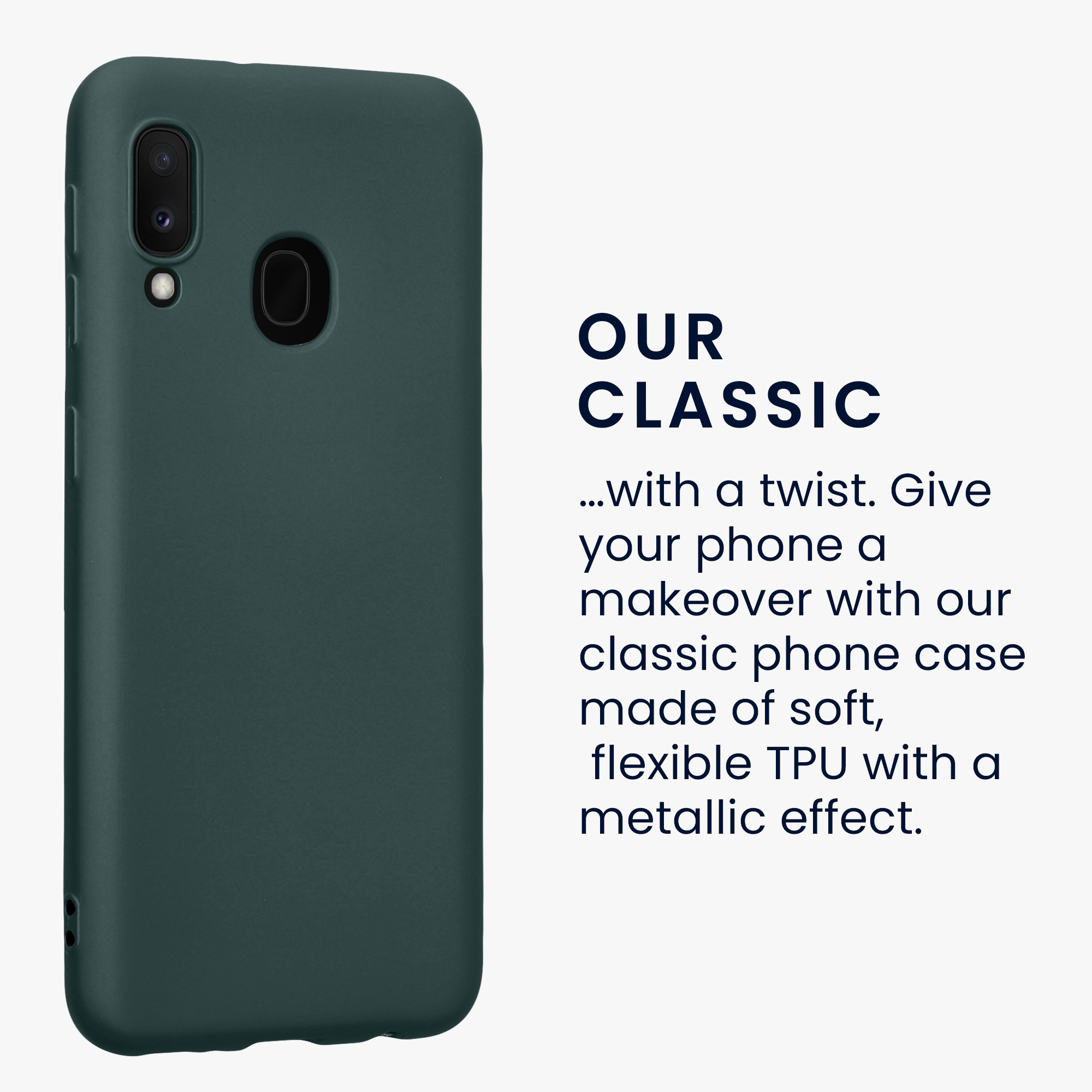 Metalický kryt na mobil Samsung Galaxy A20e kwmobile metalicky petrolejový