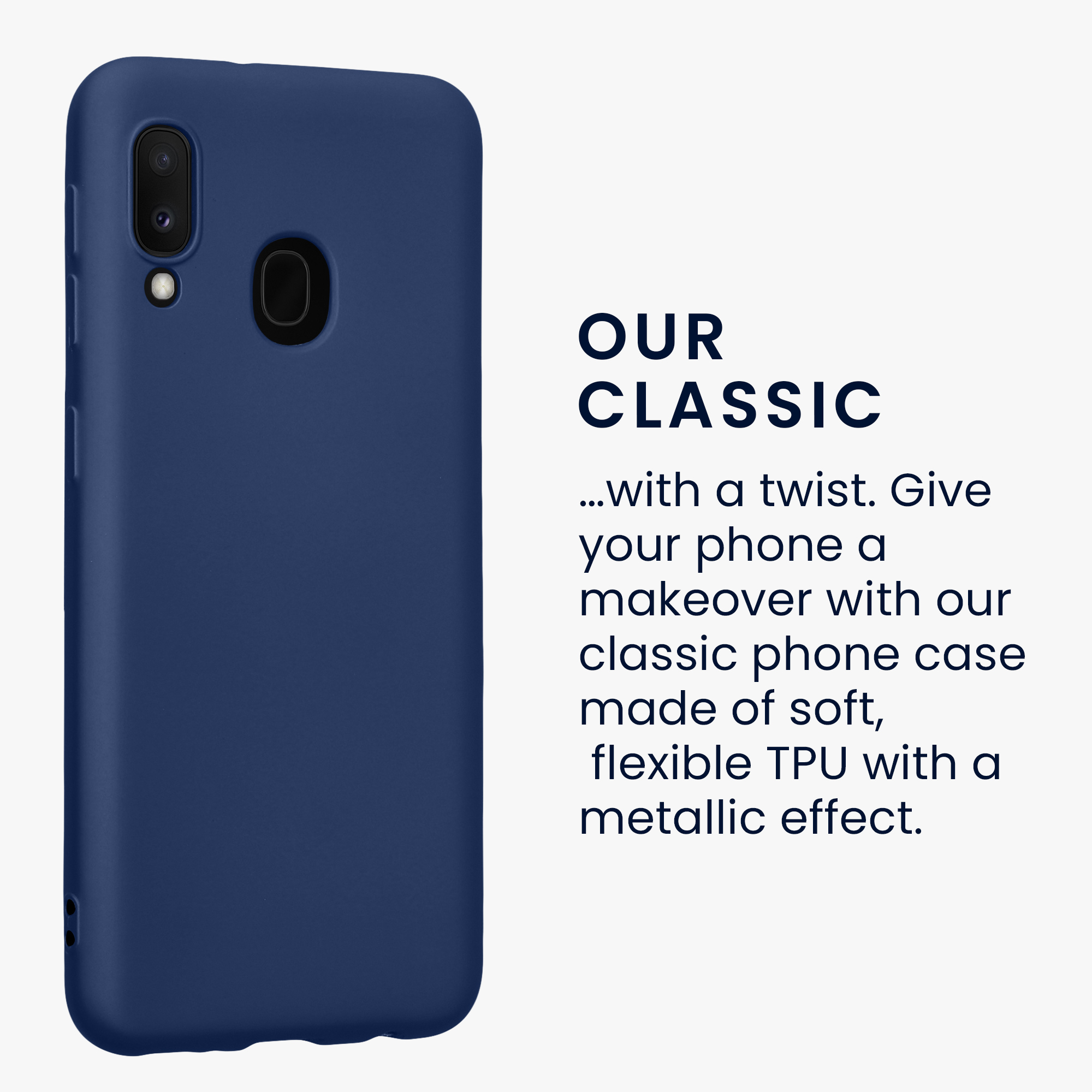 Metalický kryt na mobil Samsung Galaxy A20e kwmobile metalicky modrý