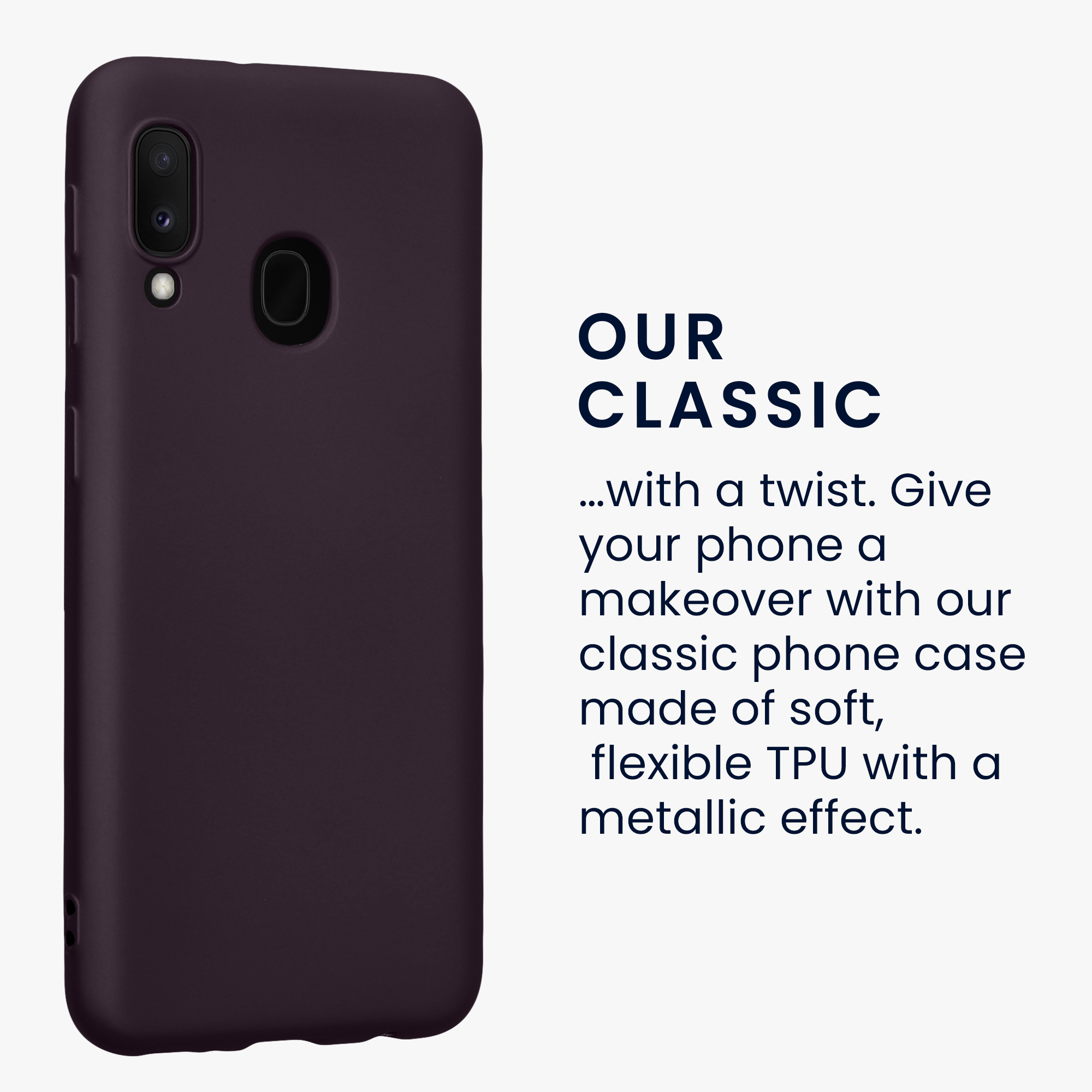 Metalický kryt na mobil Samsung Galaxy A20e kwmobile metalicky berry