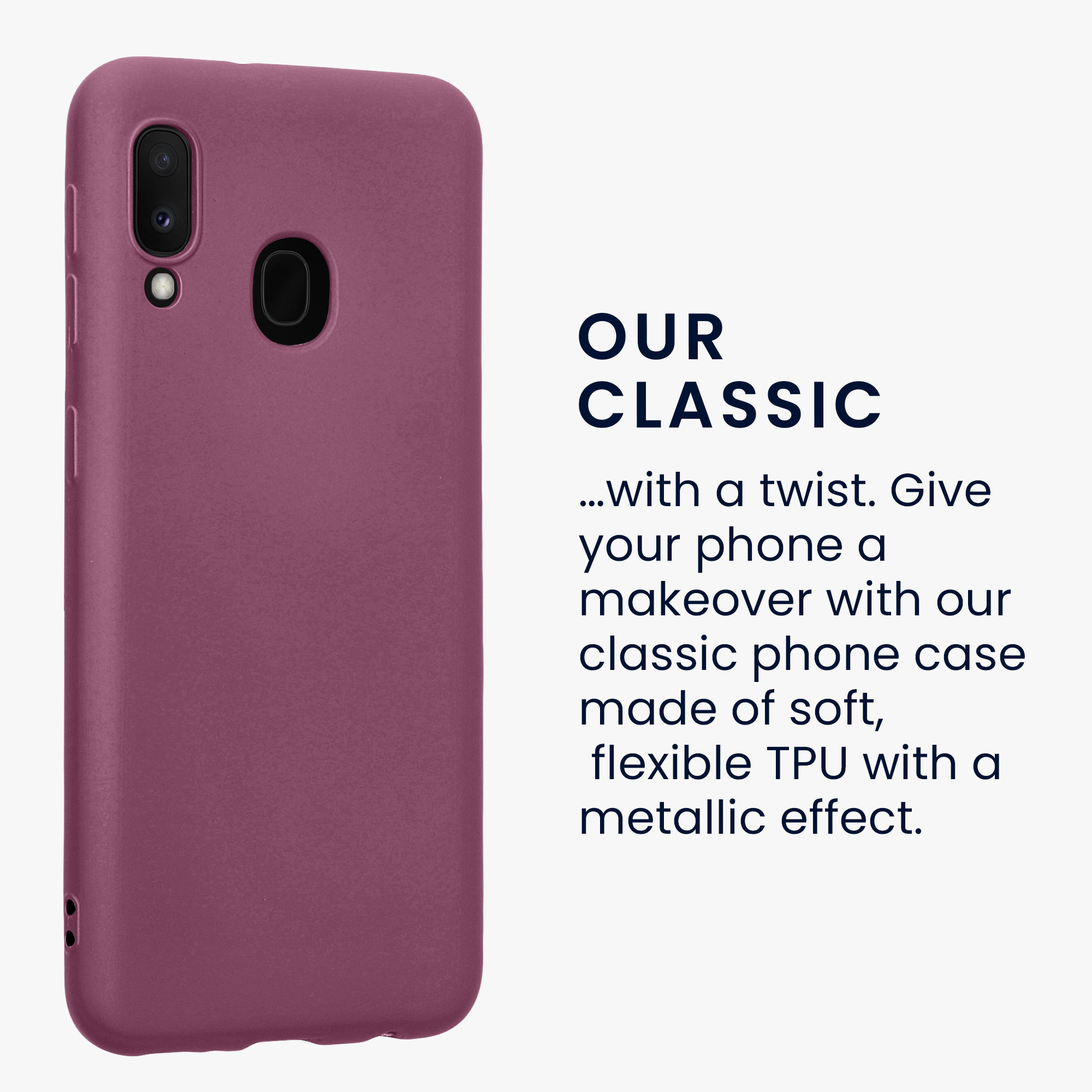 Metalický kryt na mobil Samsung Galaxy A20e kwmobile metalicky levandulový