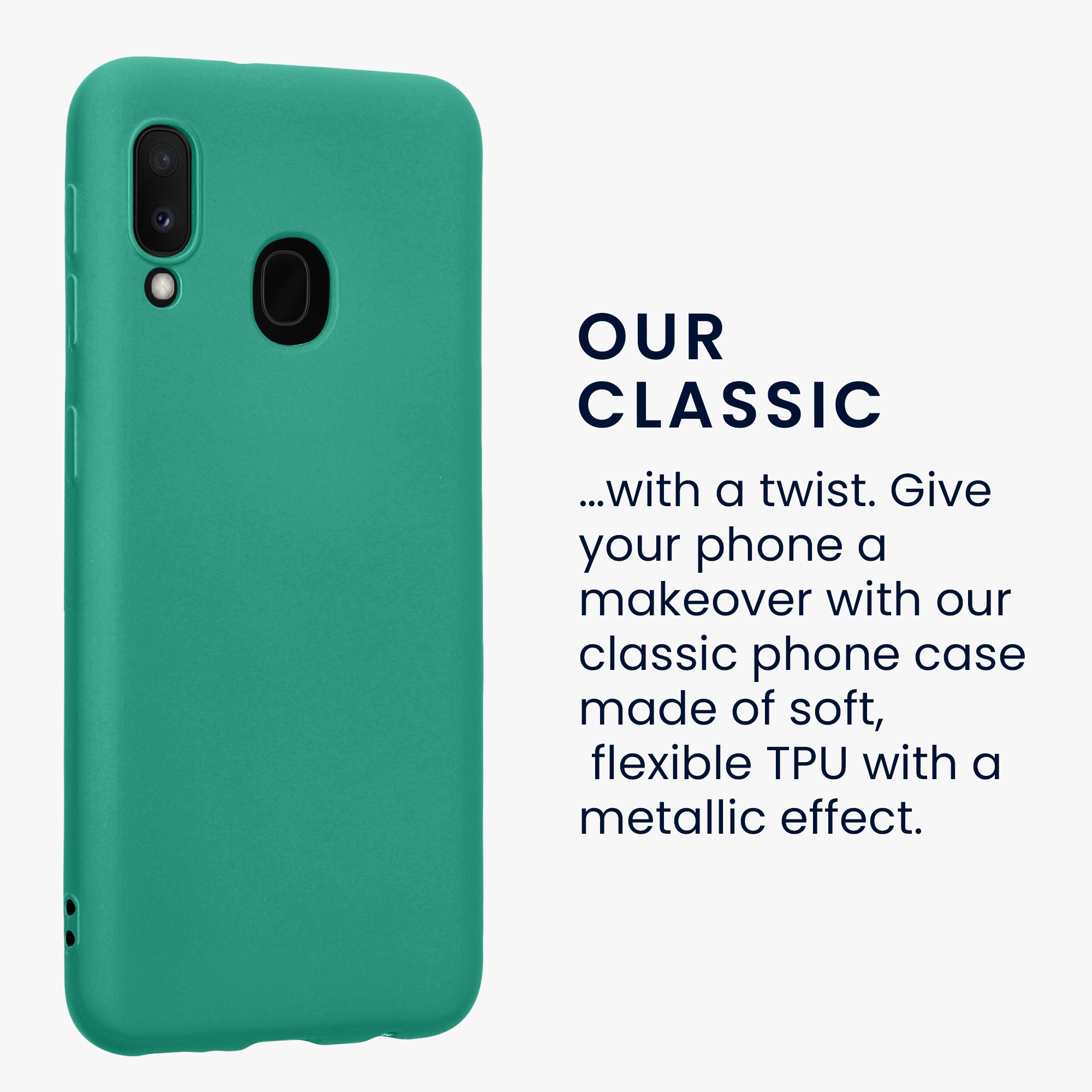 Metalický kryt na mobil Samsung Galaxy A20e kwmobile metalicky tmavě zelený