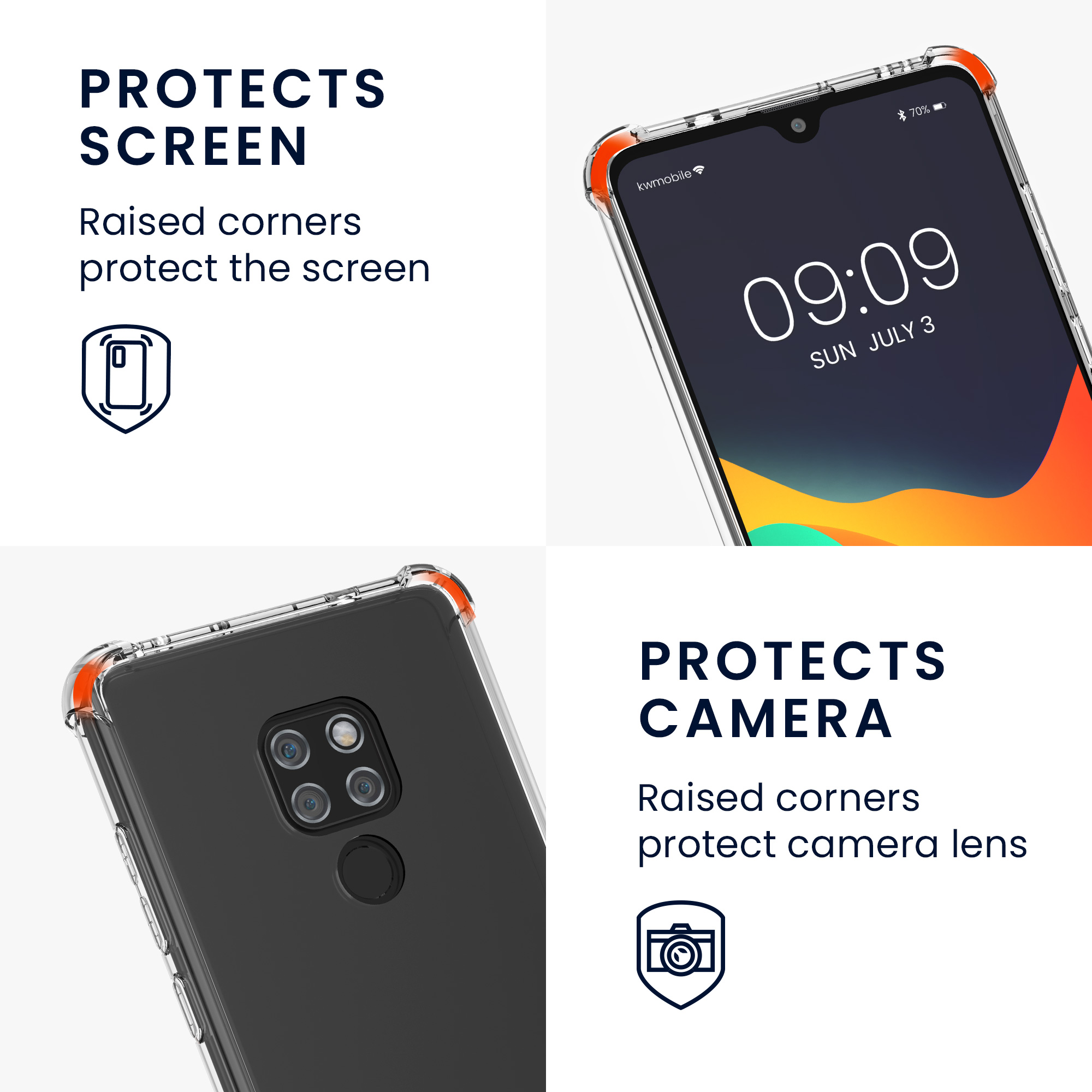 Pouzdro na tablet - Huawei Mate 20 Case - kwmobile - transparentní/čirá