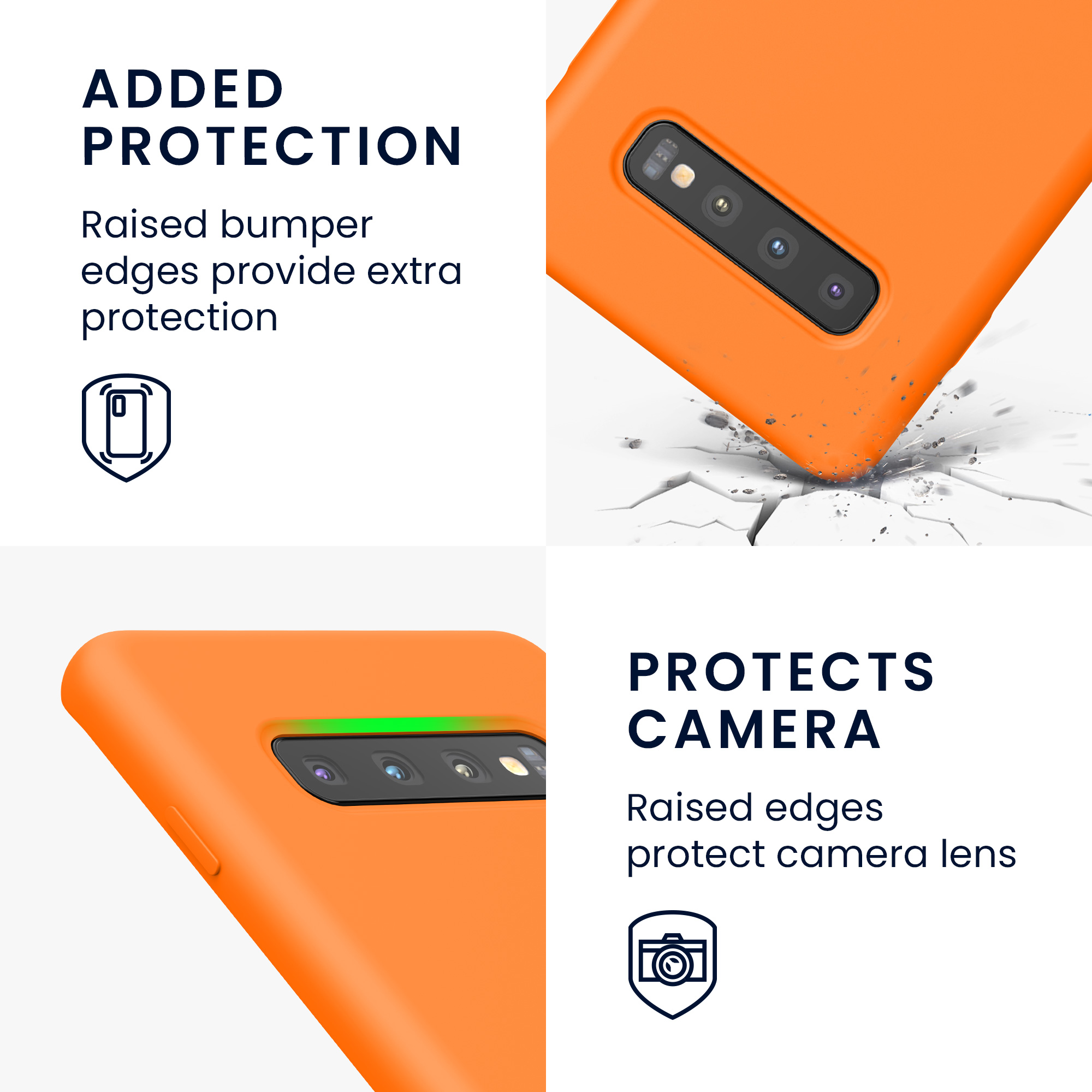 Kryt na mobil Samsung Galaxy S10 Plus / S10+ kwmobile TPU ovocně oranžový