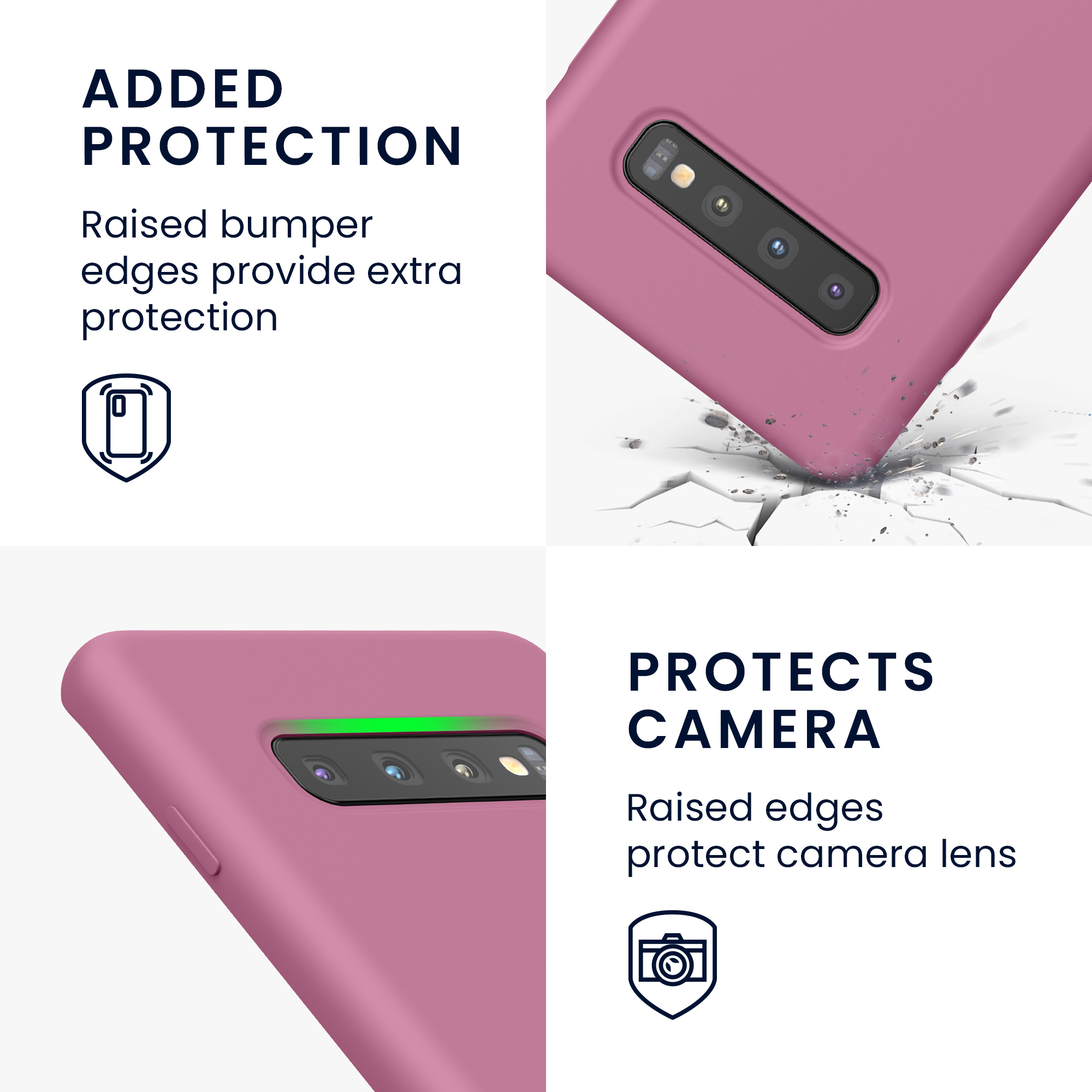 Kryt na mobil Samsung Galaxy S10 Plus / S10+ kwmobile TPU tmavě růžový