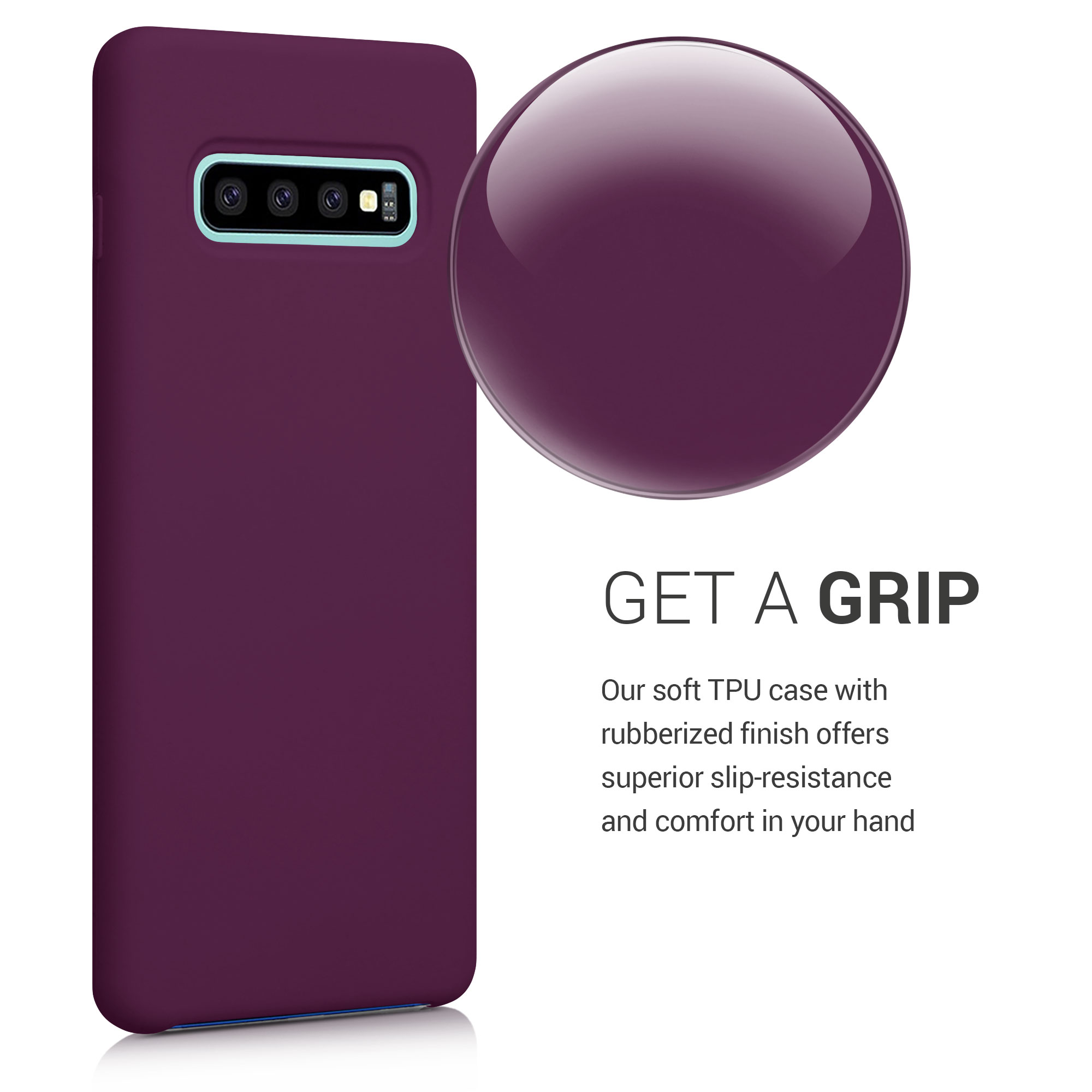 Kryt na mobil Samsung Galaxy S10 Plus / S10+ kwmobile TPU vínově fialový