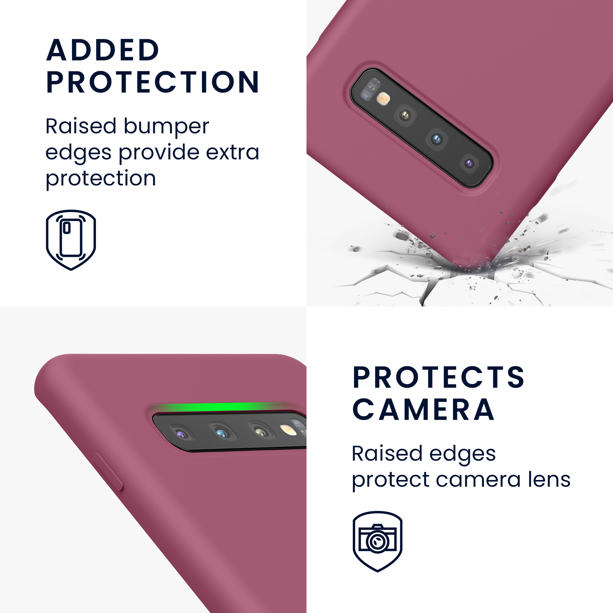 Kryt na mobil Samsung Galaxy S10 Plus / S10+ kwmobile TPU orchideově fialový