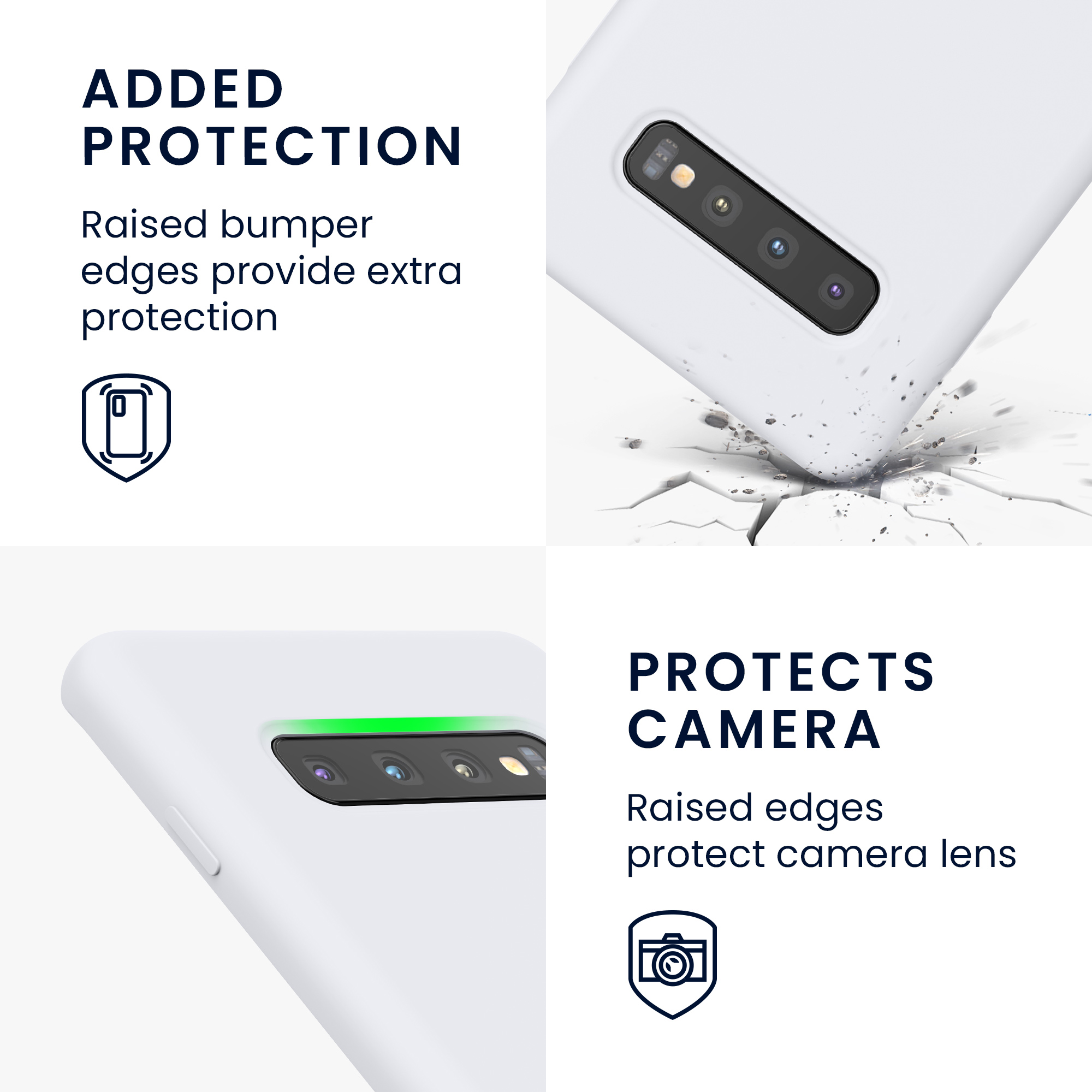 Kryt na mobil Samsung Galaxy S10 Plus / S10+ kwmobile TPU matně bílý