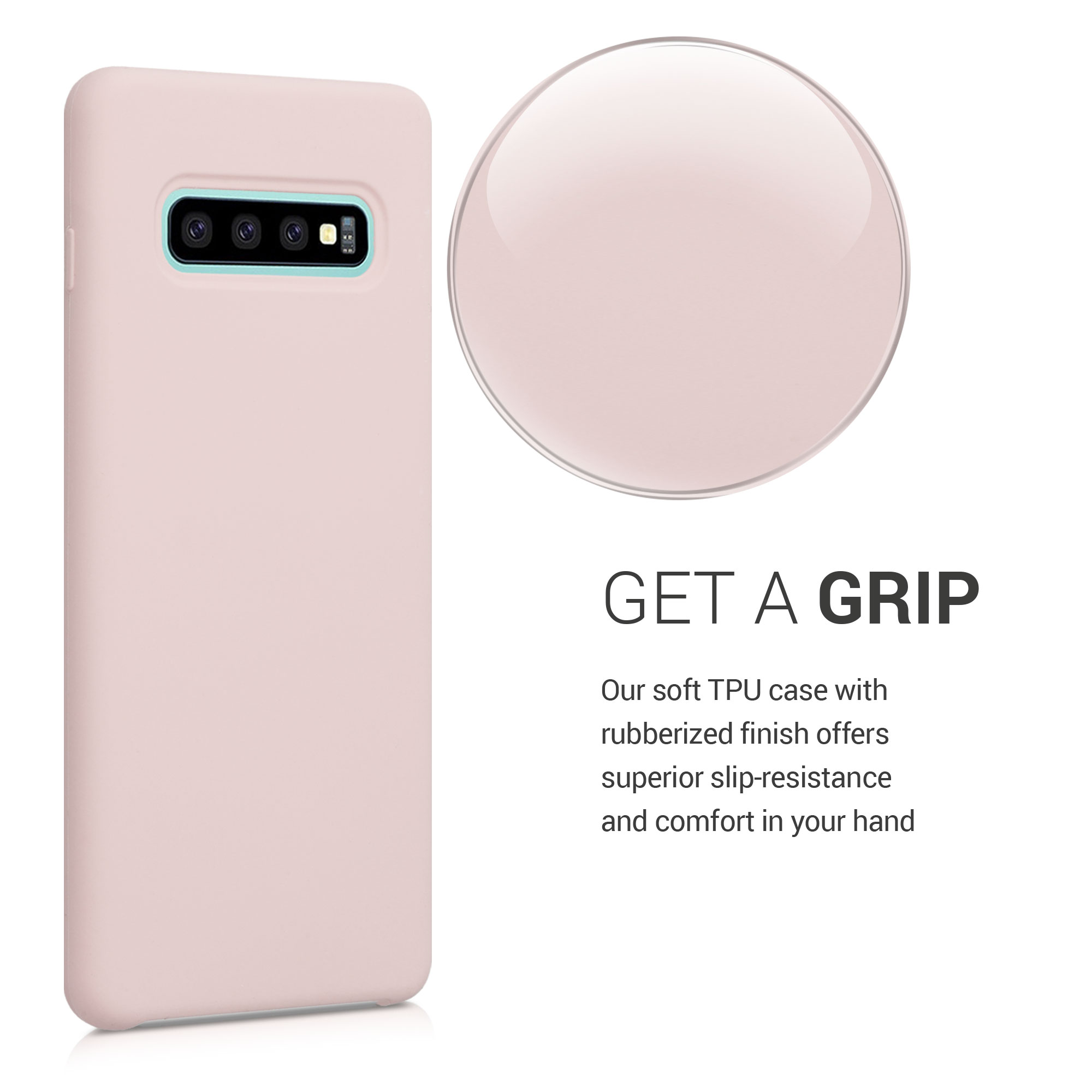 Kryt na mobil Samsung Galaxy S10 Plus / S10+ kwmobile TPU matně starorůžový