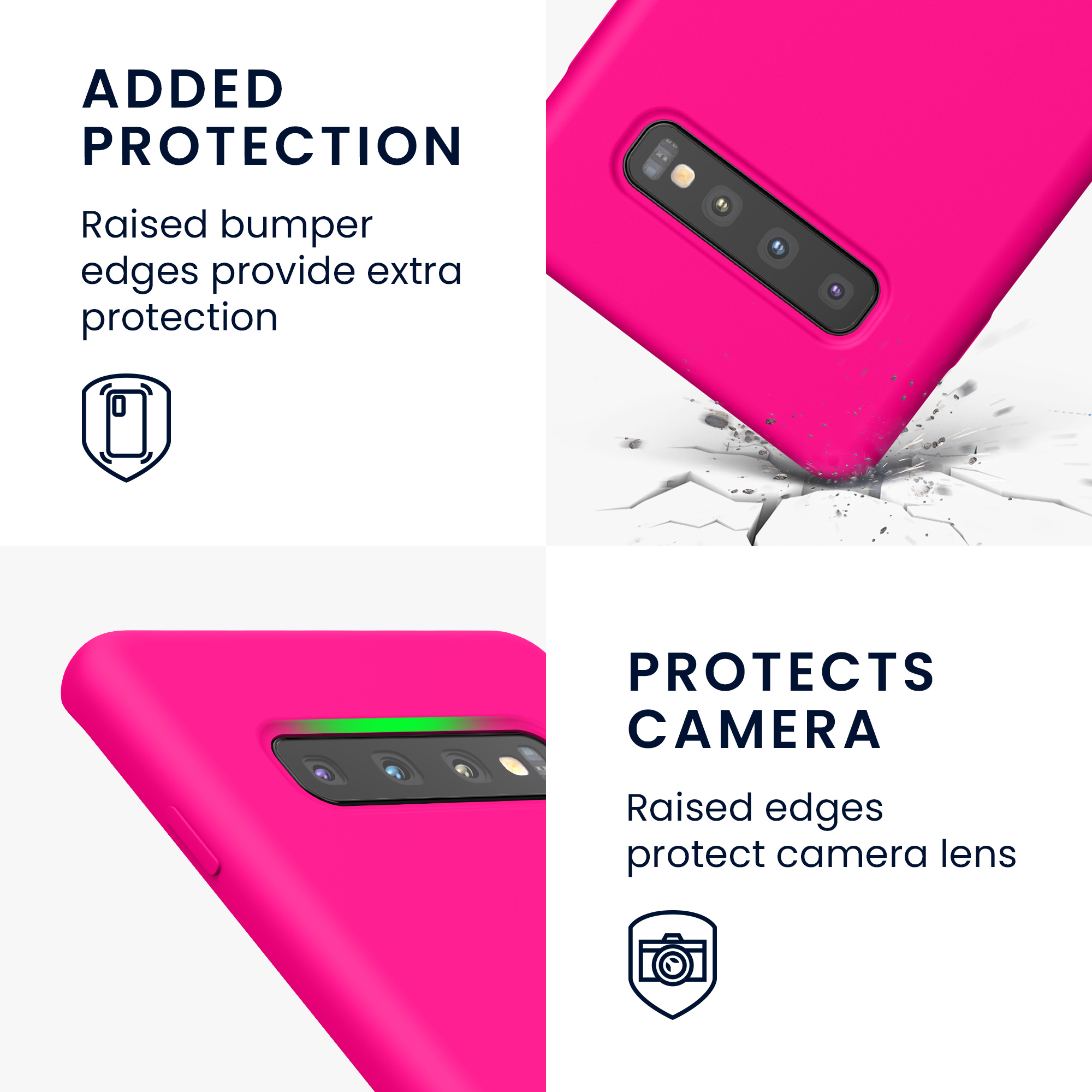Kryt na mobil Samsung Galaxy S10 Plus / S10+ kwmobile TPU neonově růžový