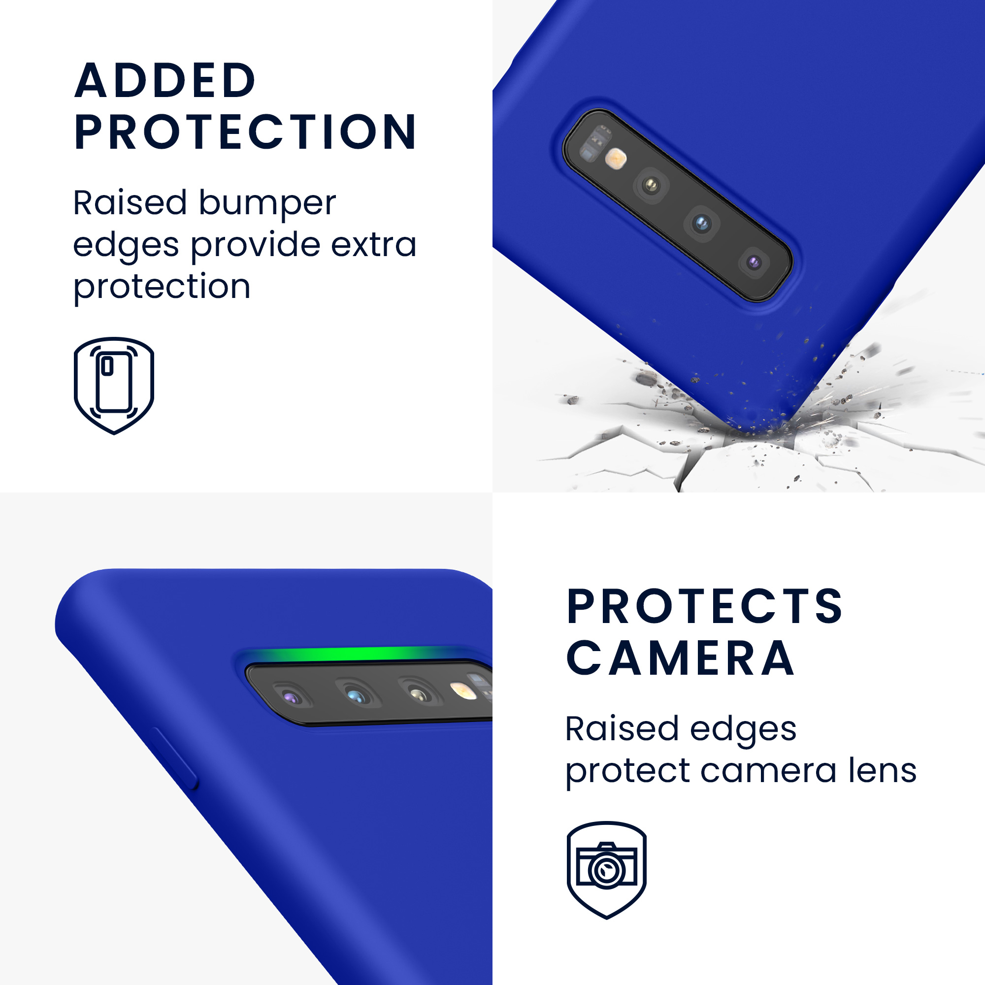 Kryt na mobil Samsung Galaxy S10 Plus / S10+ kwmobile TPU baltsky modrý