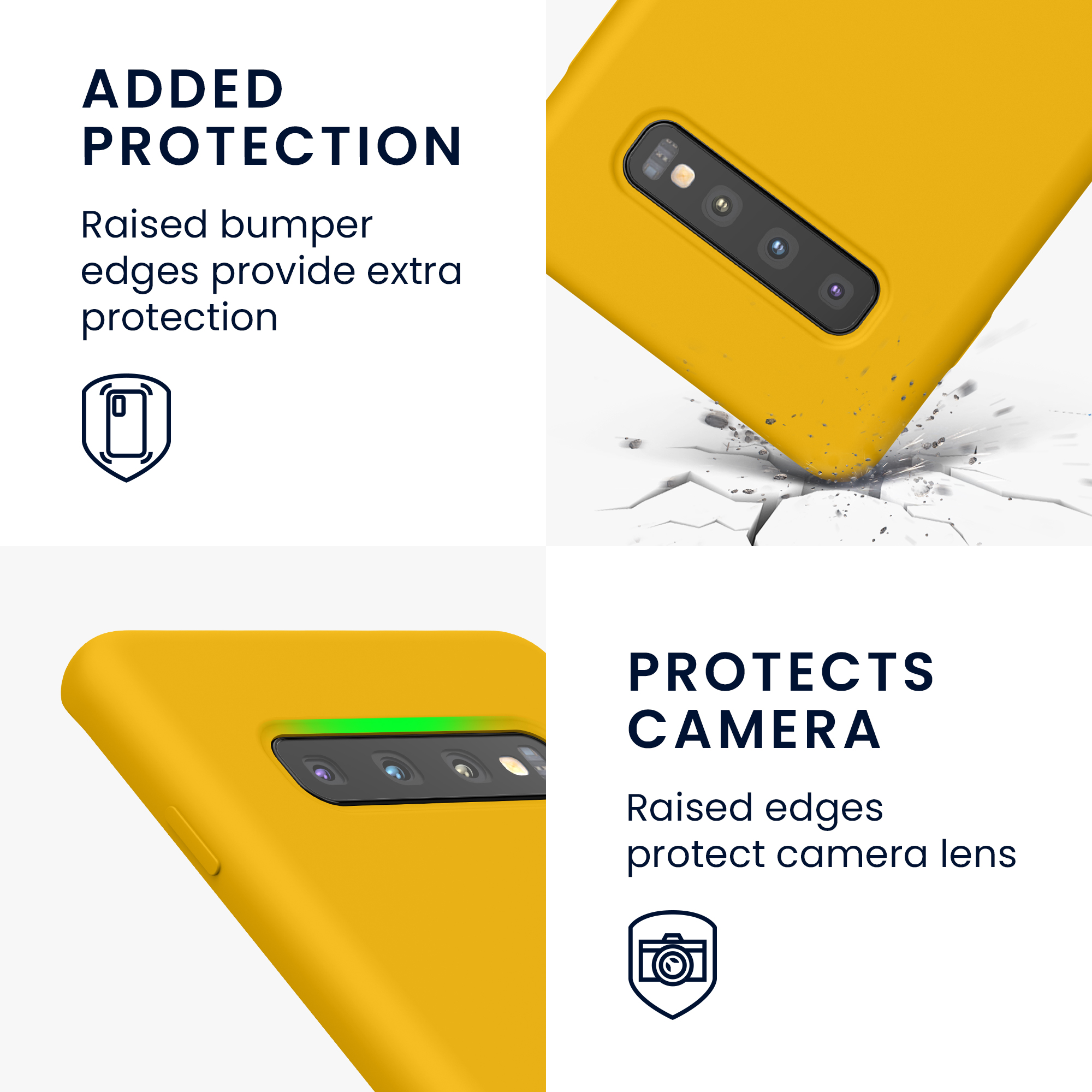 Kryt na mobil Samsung Galaxy S10 Plus / S10+ kwmobile TPU zářivě žlutý