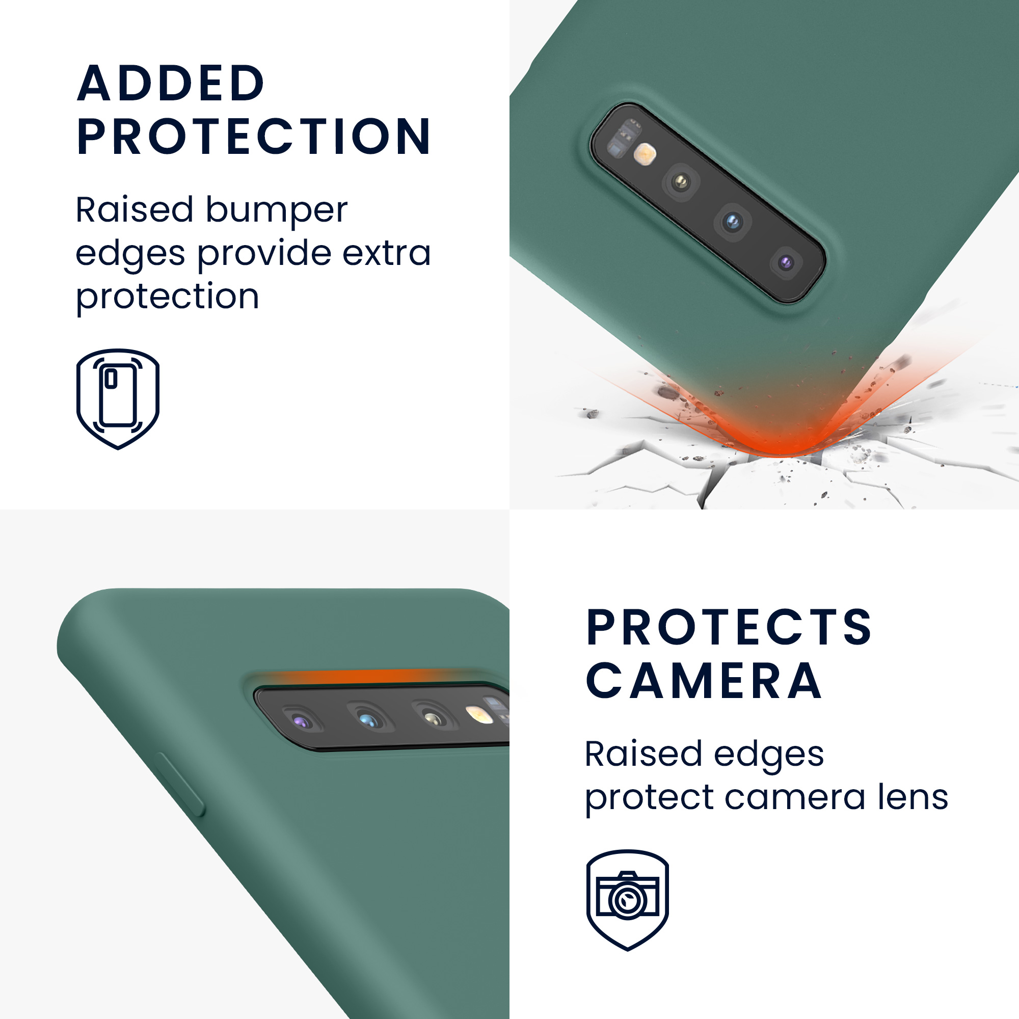 Kryt na mobil Samsung Galaxy S10 Plus / S10+ kwmobile TPU lesně zelený