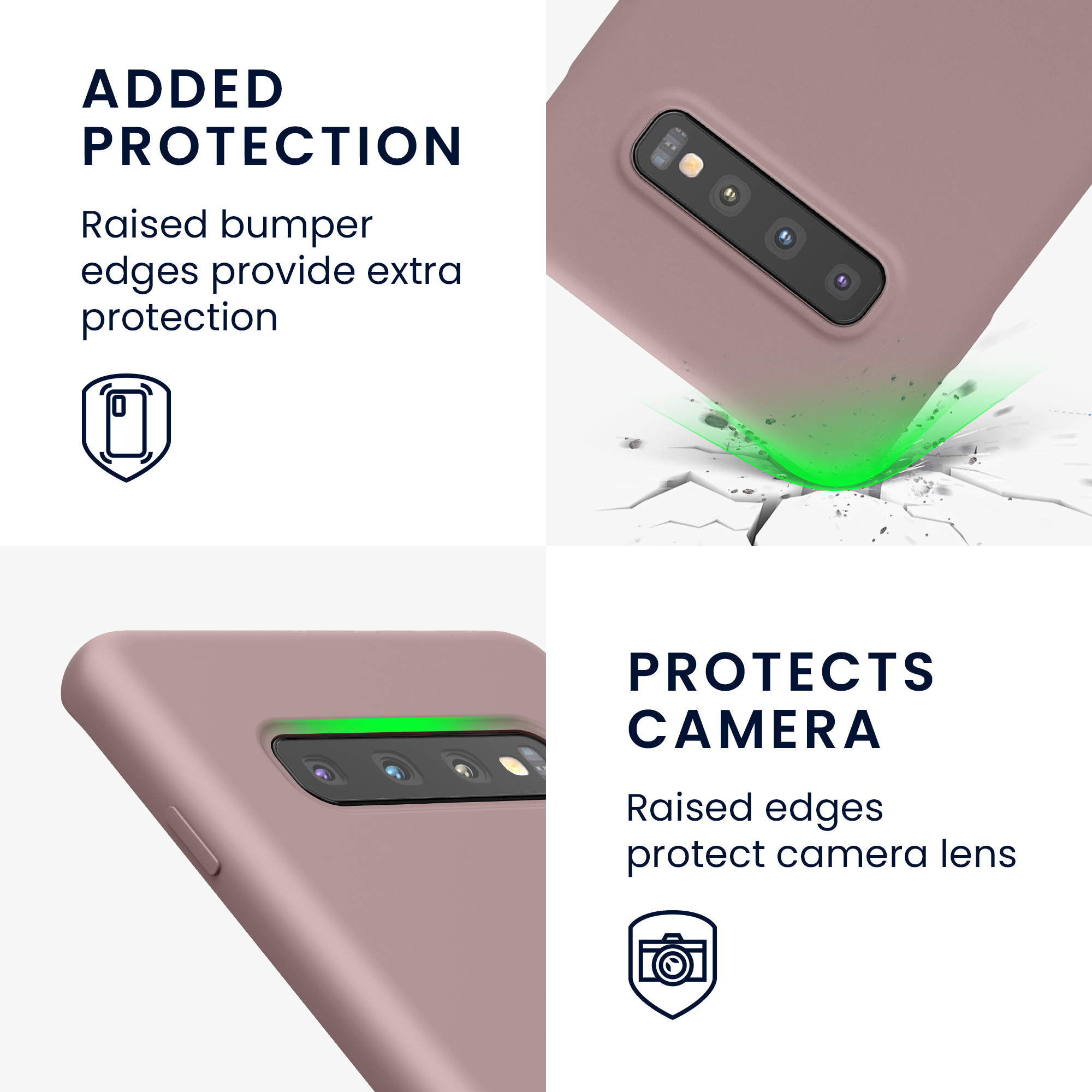 Kryt na mobil Samsung Galaxy S10 Plus / S10+ kwmobile TPU nude lila