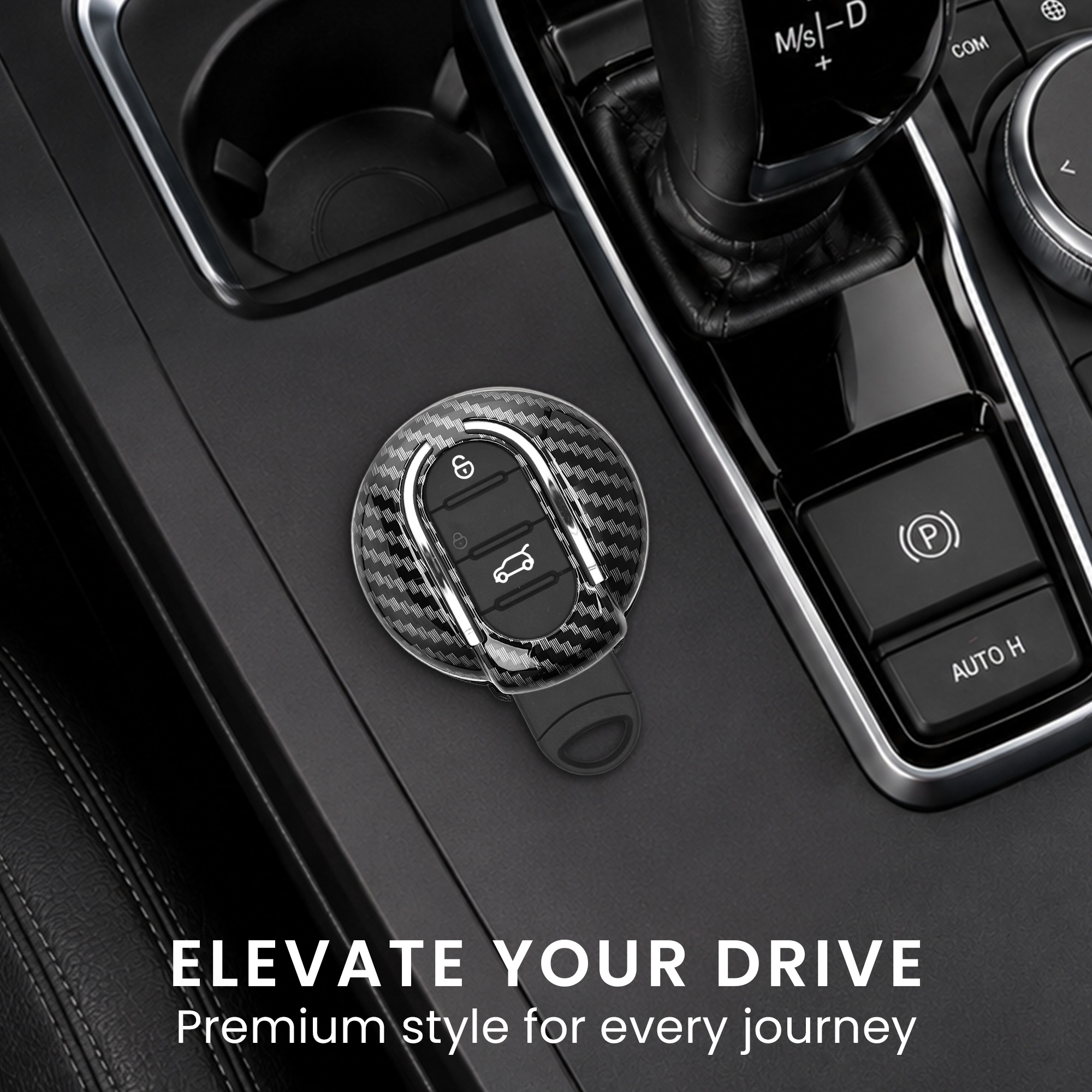 Pouzdro na autoklíč kwmobile pro Mini 3 Button - Karbonově černá