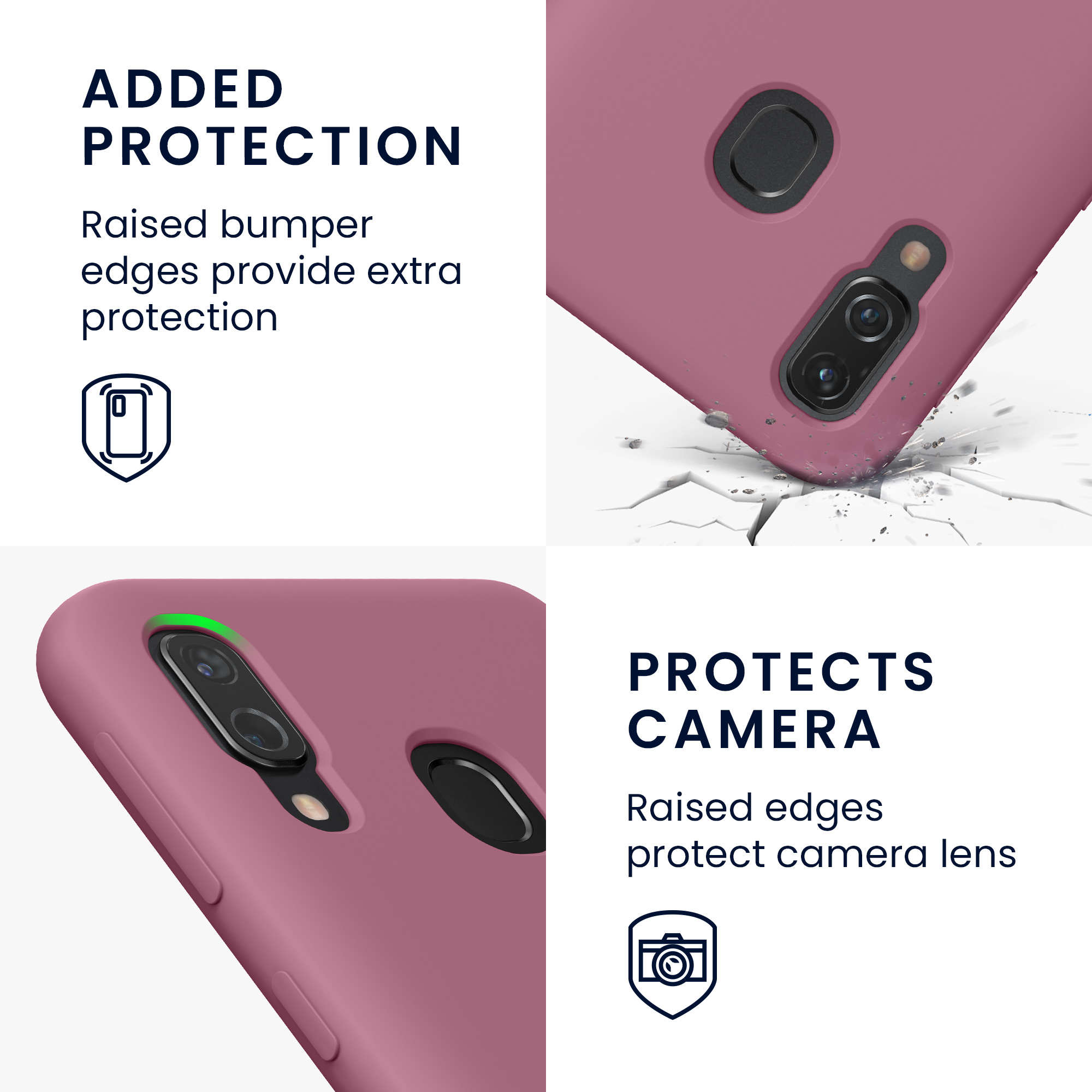 Kryt na mobil Samsung Galaxy A40 kwmobile TPU Tmavě růžová