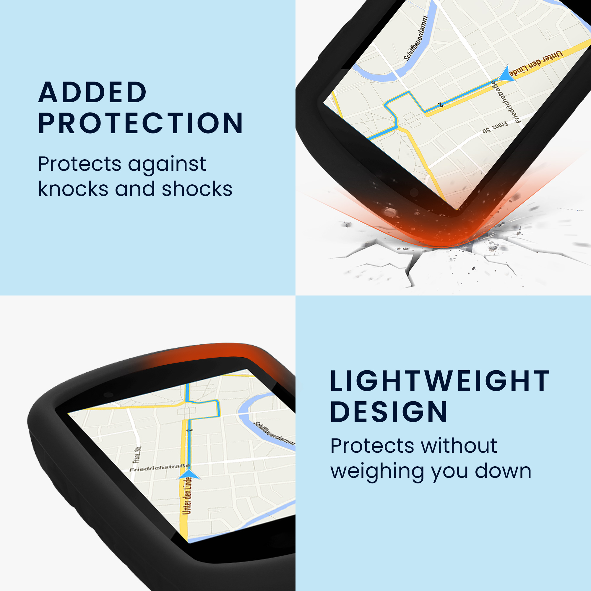 Silikonové pouzdro cyklo GPS Garmin Edge 530 kwmobile průhledná