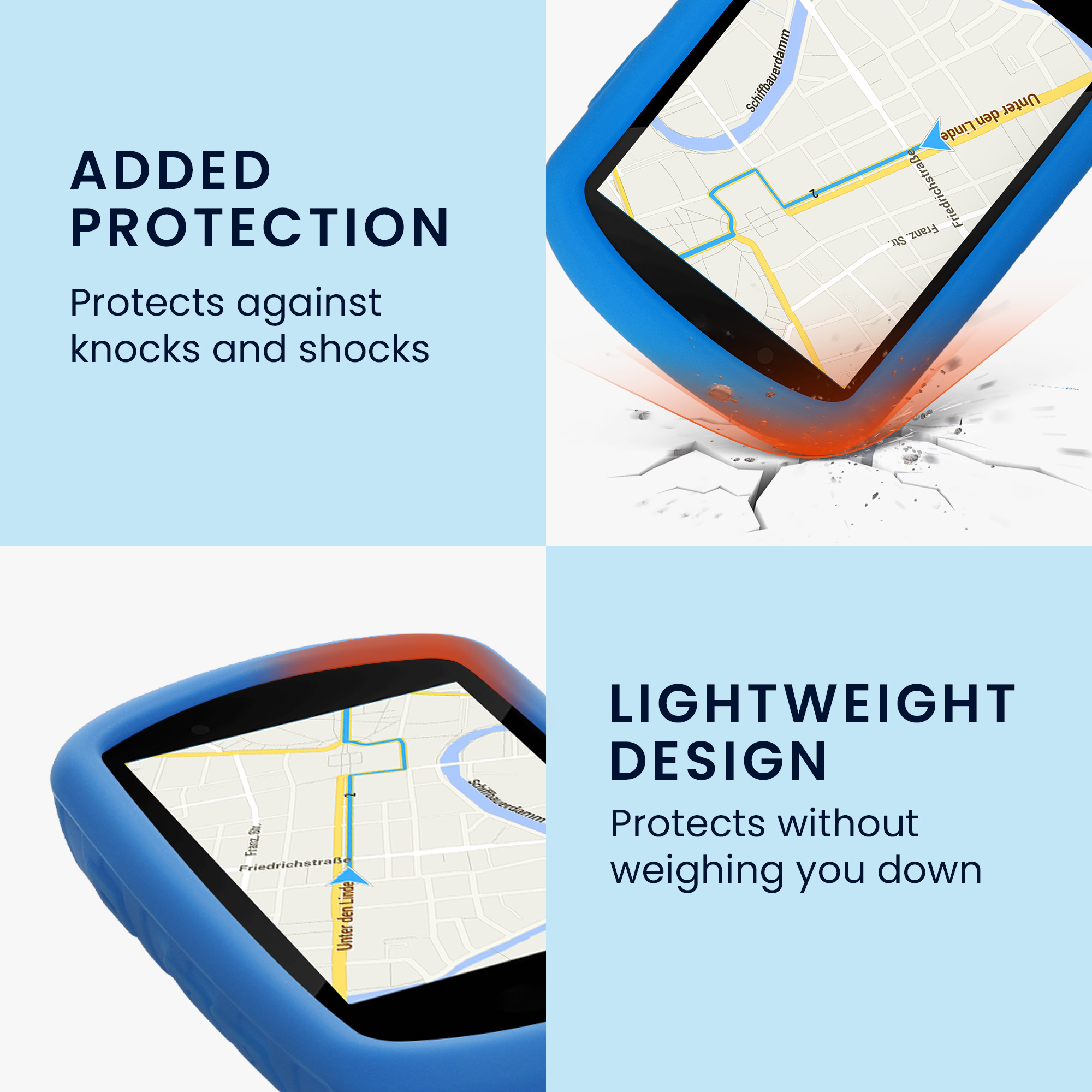 Silikonové pouzdro cyklo GPS Garmin Edge 530 kwmobile červená