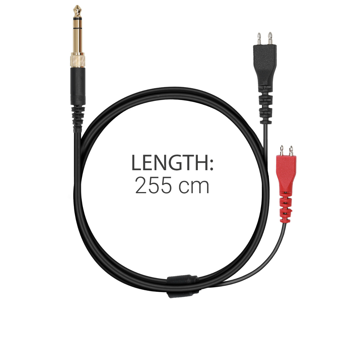Kabel pro sluchátka pro Sennheiser HD25 / HD560 / HD540 / HD480 / HD430 / HD414 / HD250 kwmobile - černá