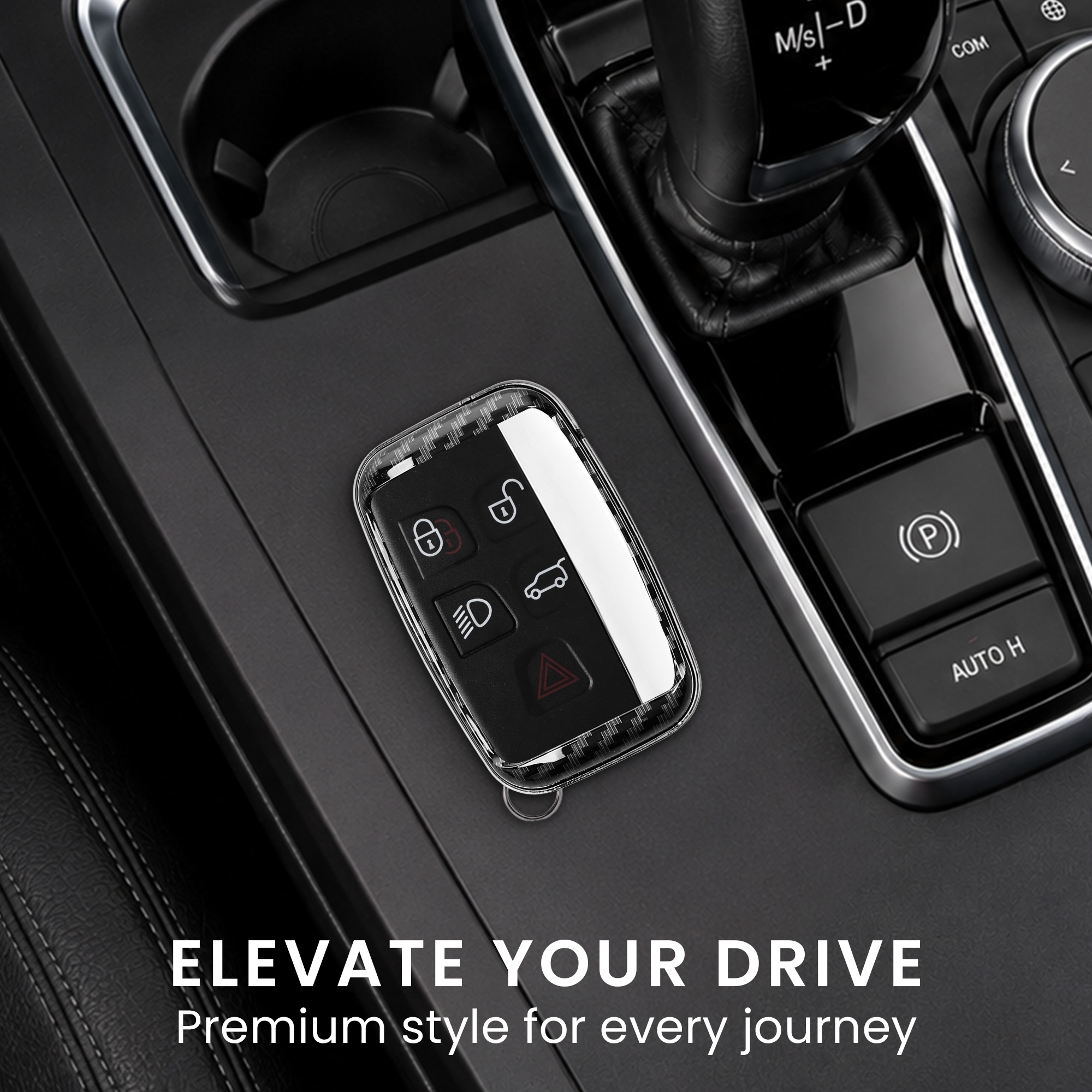 kwmobile pouzdro na klíč Land Rover/Jaguar, Carbon černá
