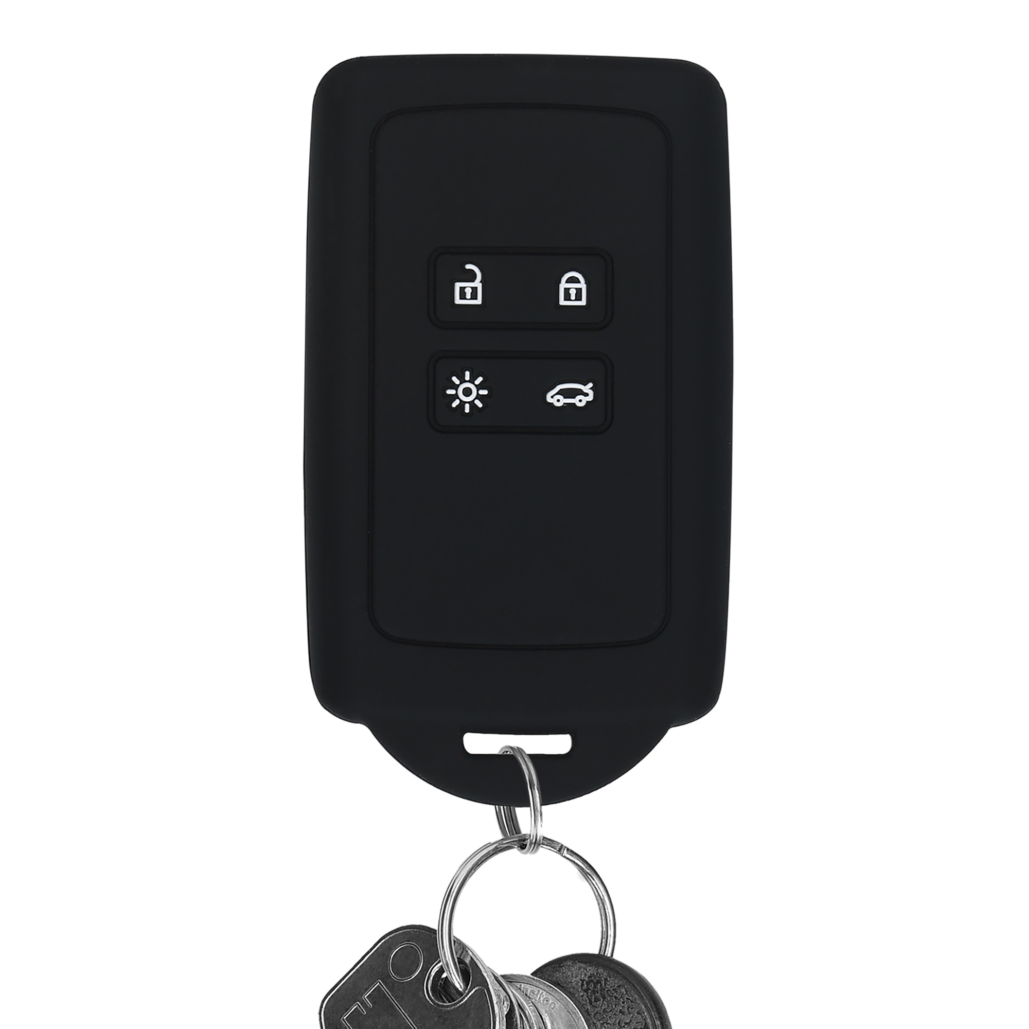 Obal na klíč Renault 4 tlačítka Smart Key (Keyless Go) kwmobile ‑ kompas, bílá / černá