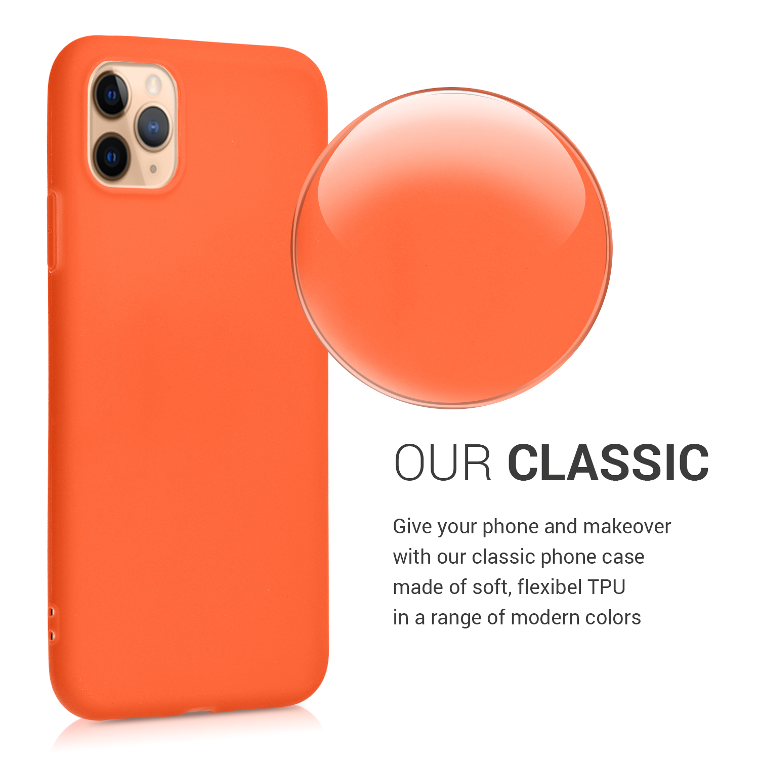 Kryt na mobil kwmobile iPhone 11 Pro Max - neonově oranžová