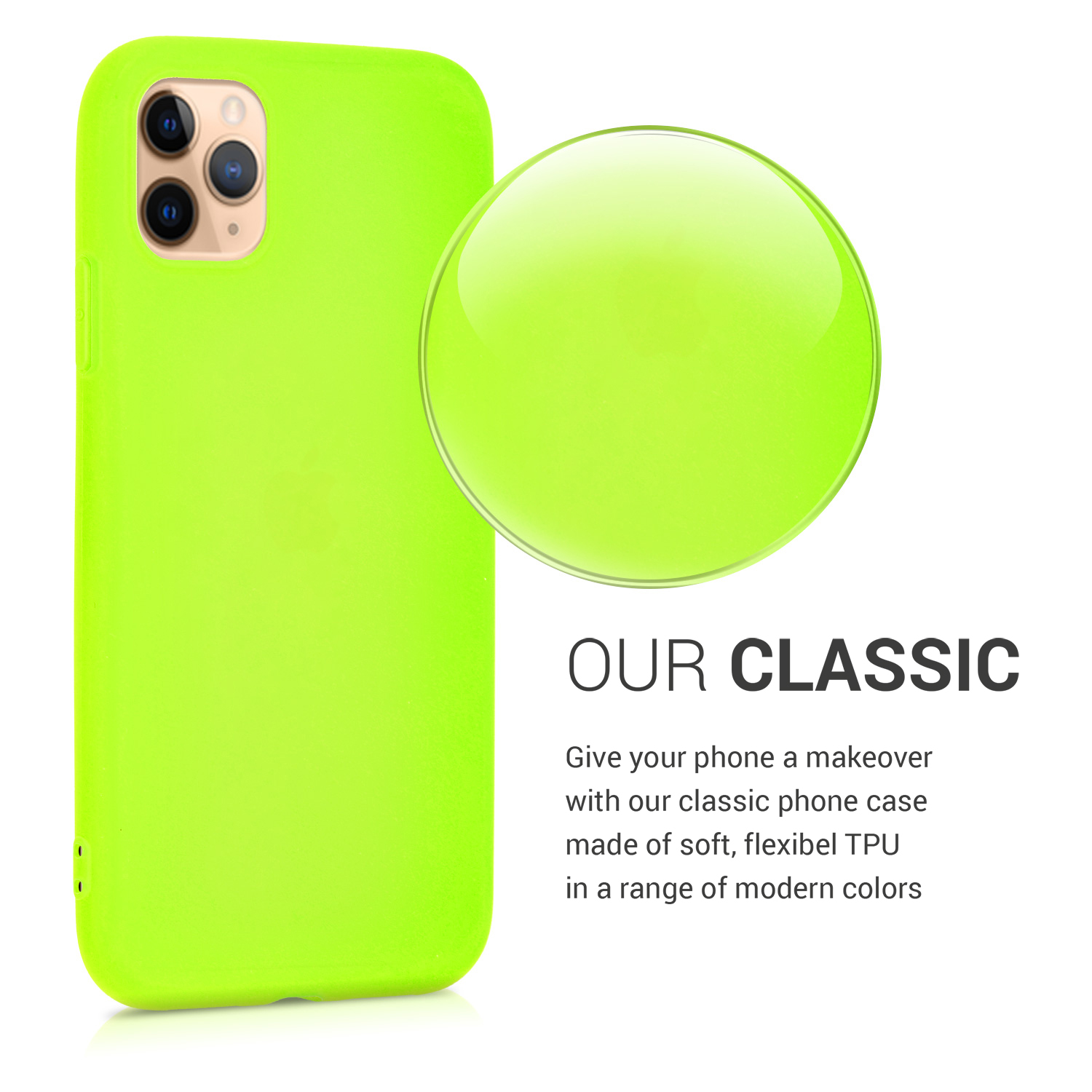 Kryt na mobil kwmobile iPhone 11 Pro Max - neonově žlutá
