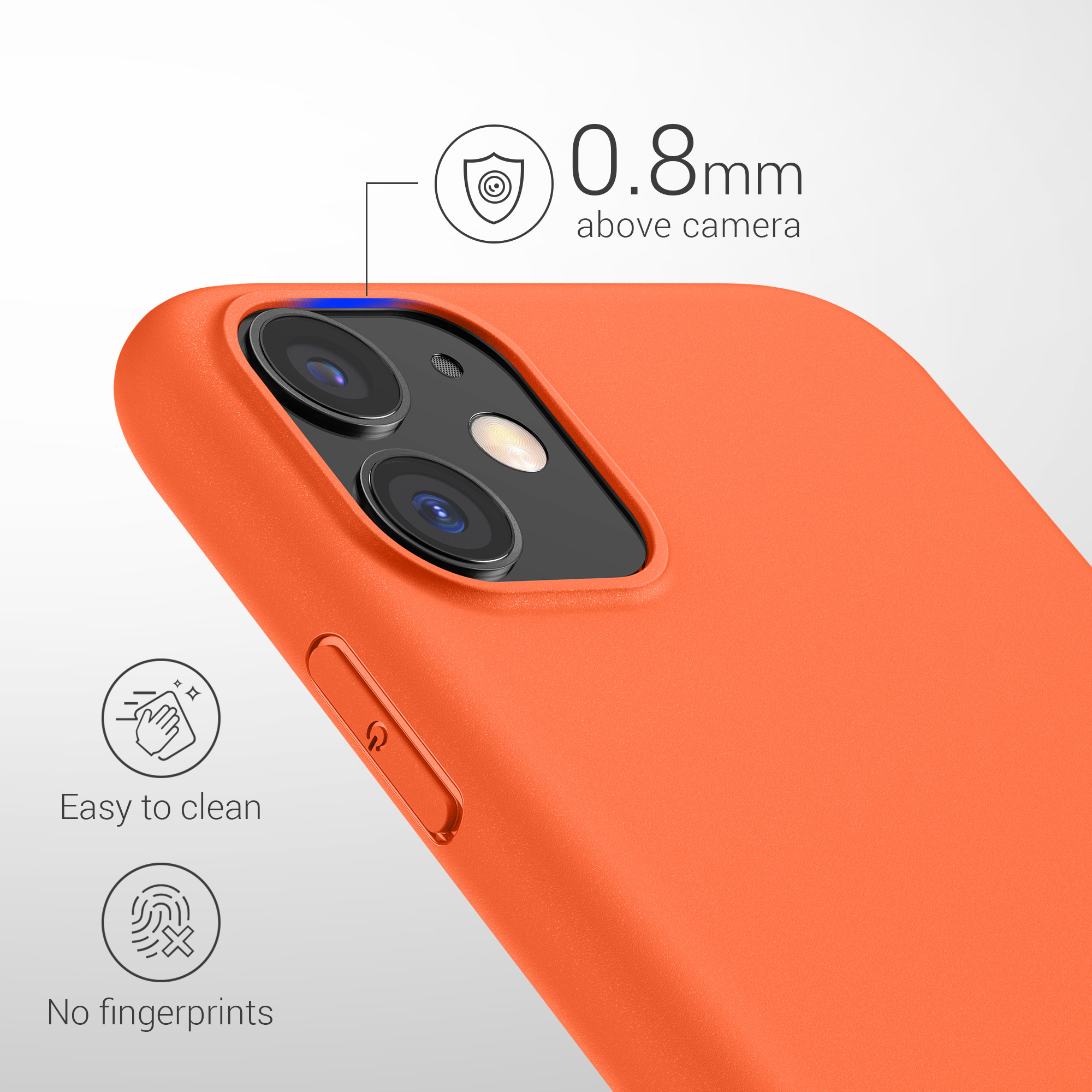 Kryt na mobil kwmobile iPhone 11 - neonově oranžová