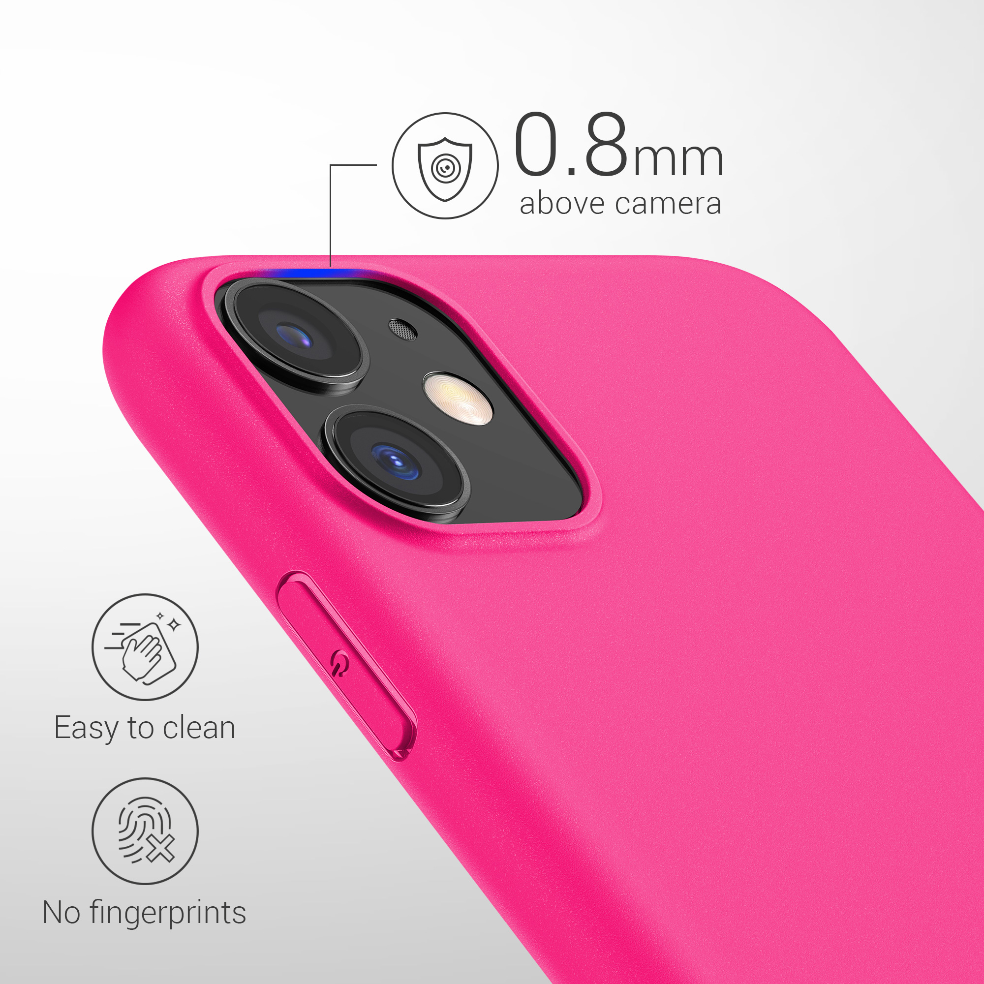Kryt na mobil kwmobile iPhone 11 - neonově růžová