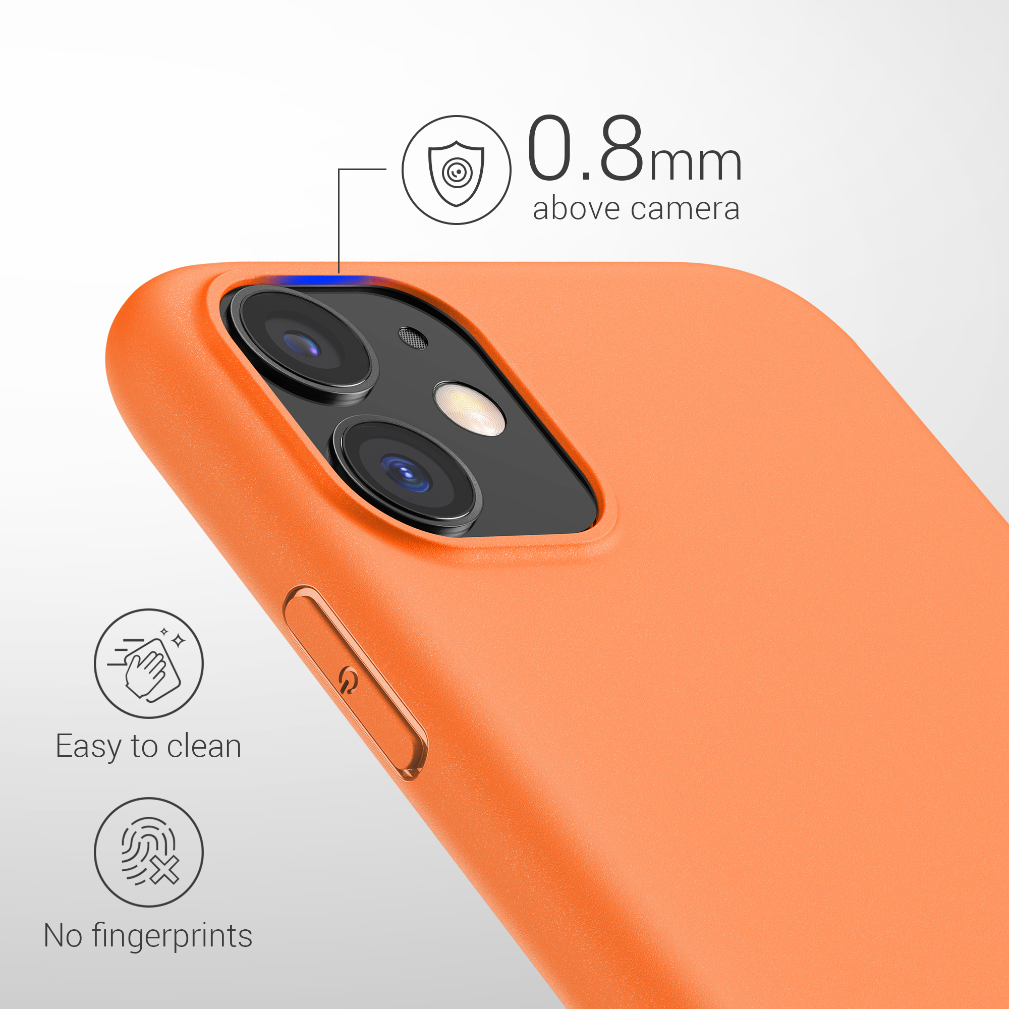 Kryt na mobil kwmobile iPhone 11 - ovocně oranžová