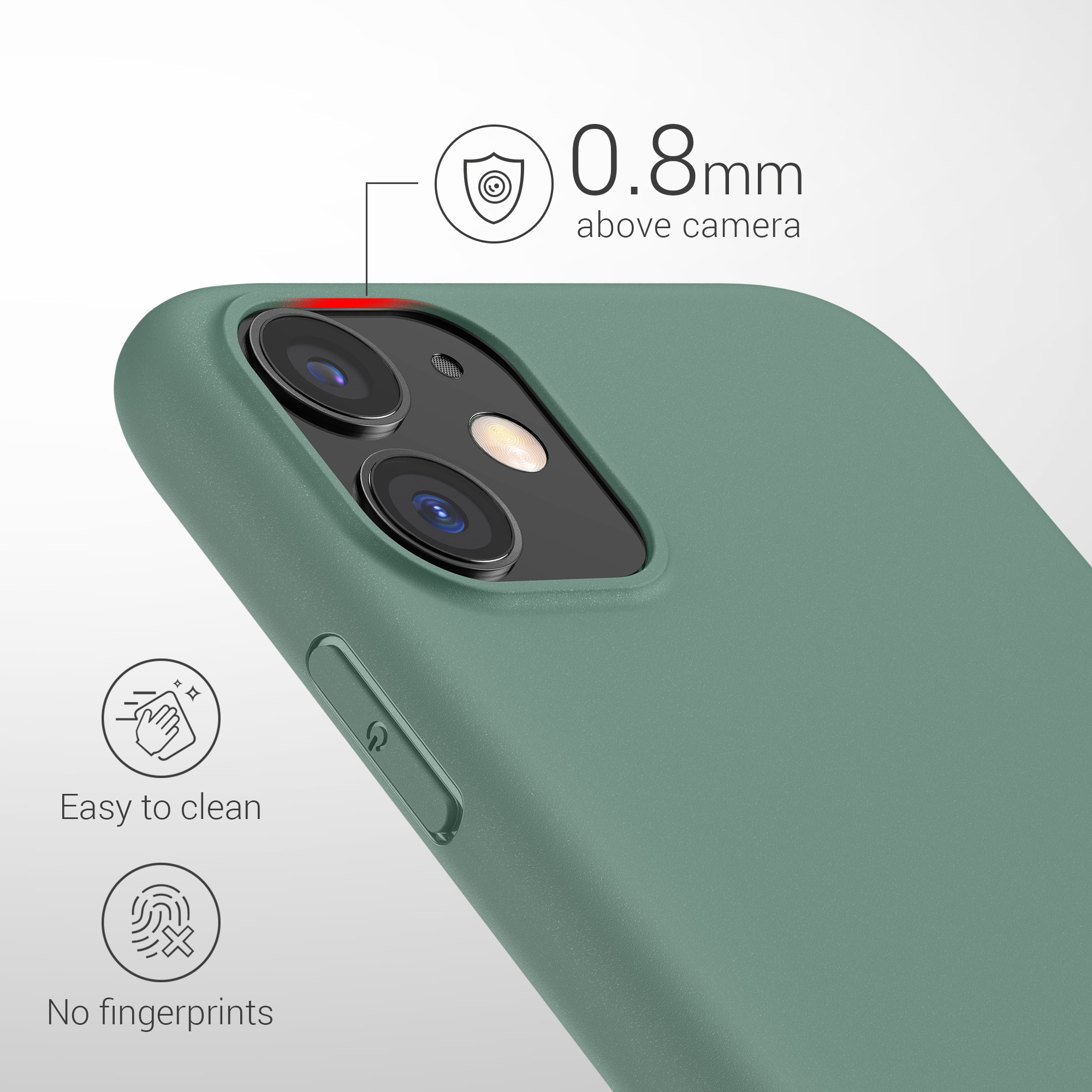 Kryt na mobil kwmobile iPhone 11 - lesní zelená