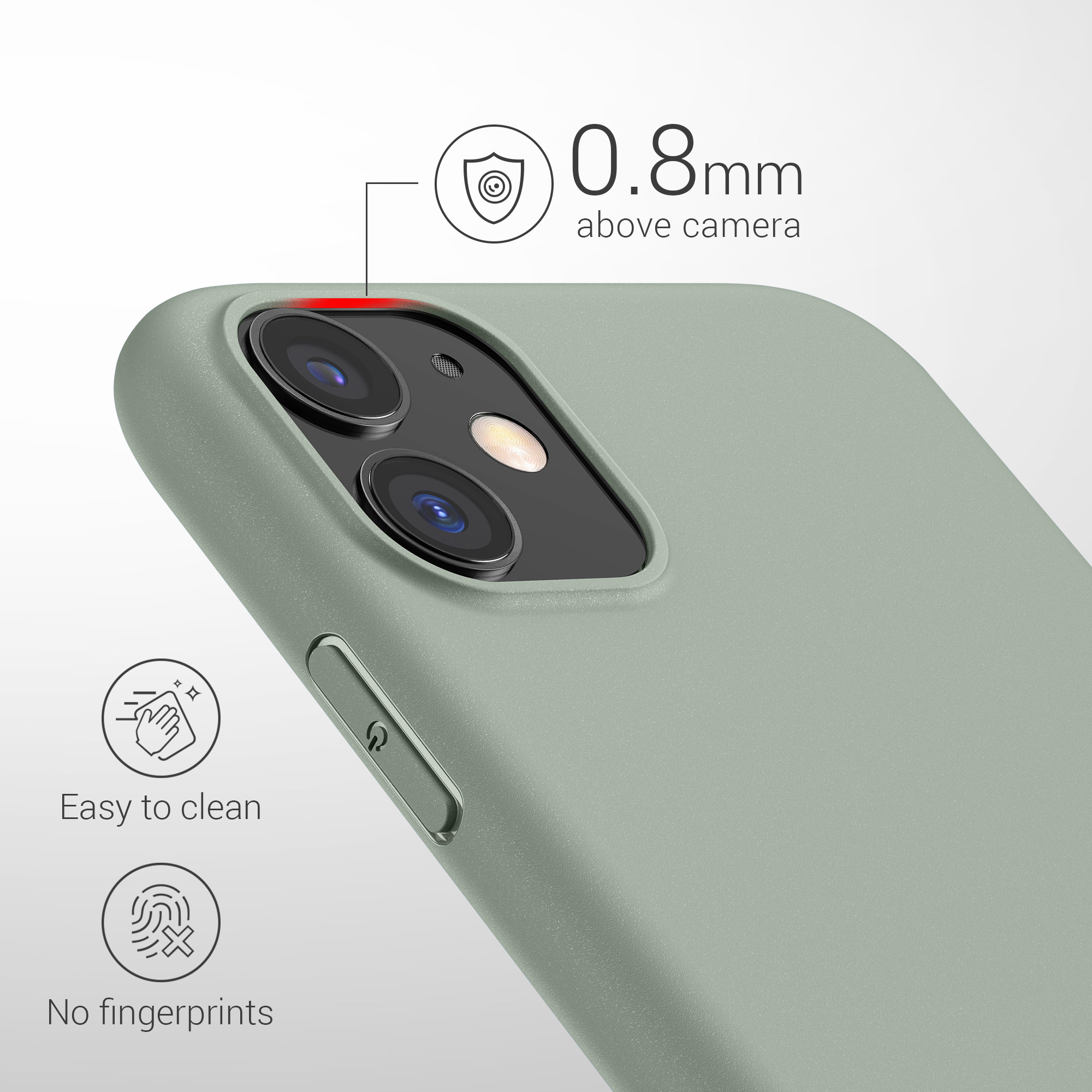Kryt na mobil kwmobile iPhone 11 - šedozelená