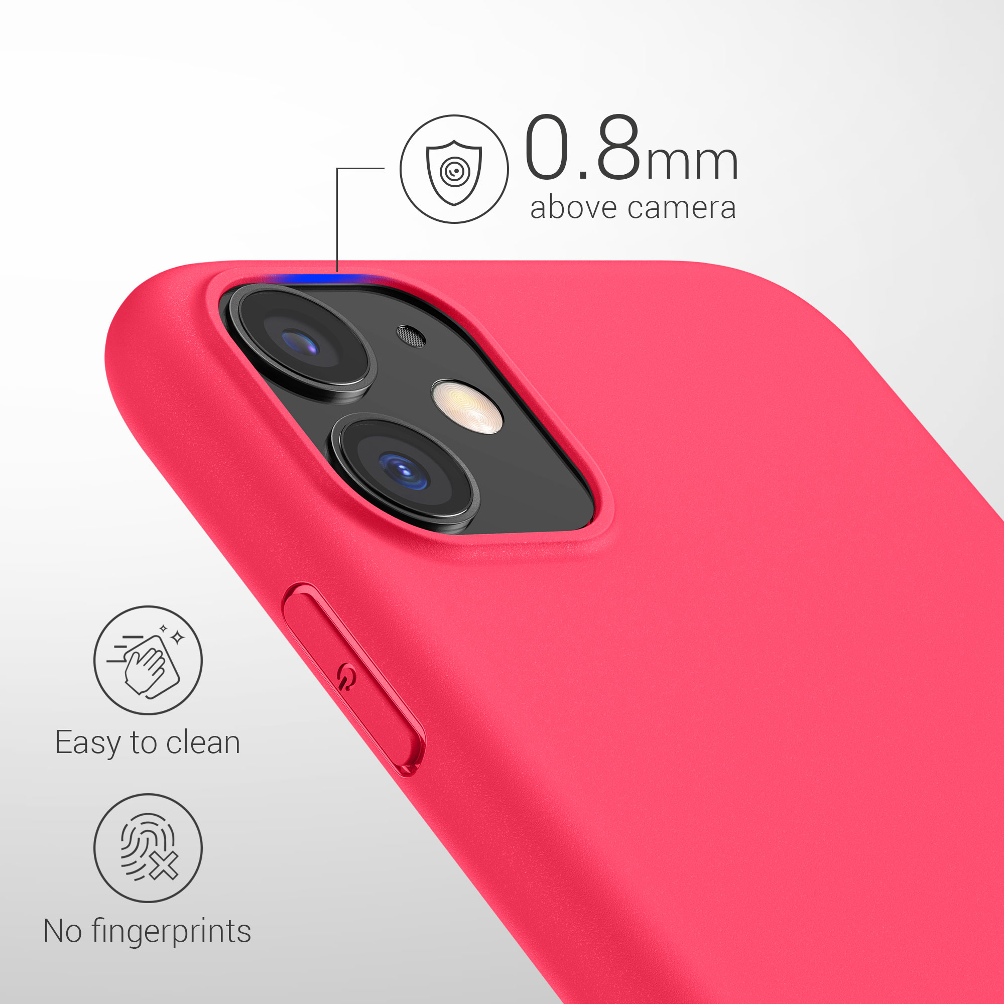 Pouzdro pro Apple iPhone 11 kwmobile TPU - sytá růžová