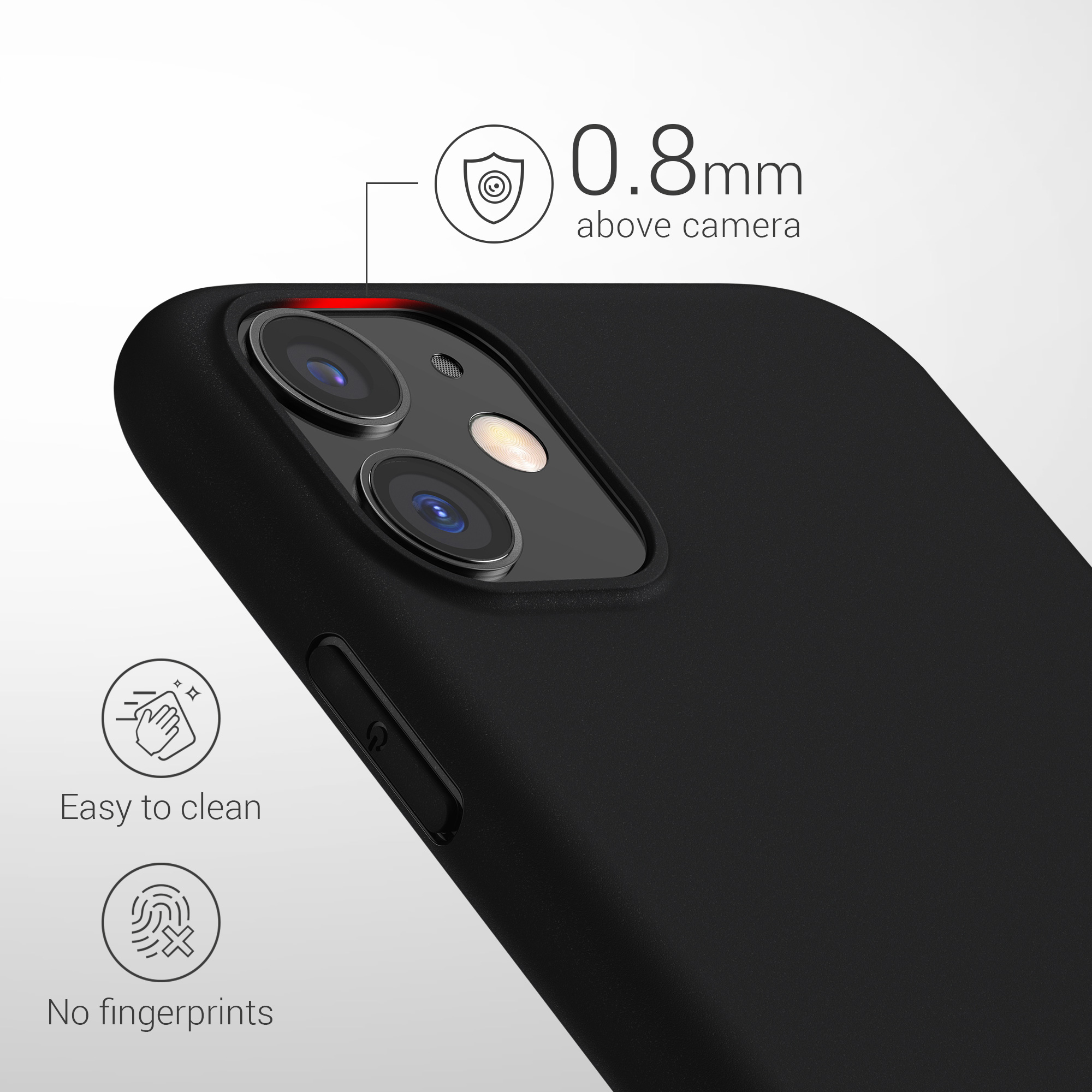 Kryt na mobil kwmobile iPhone 11 - matná černá