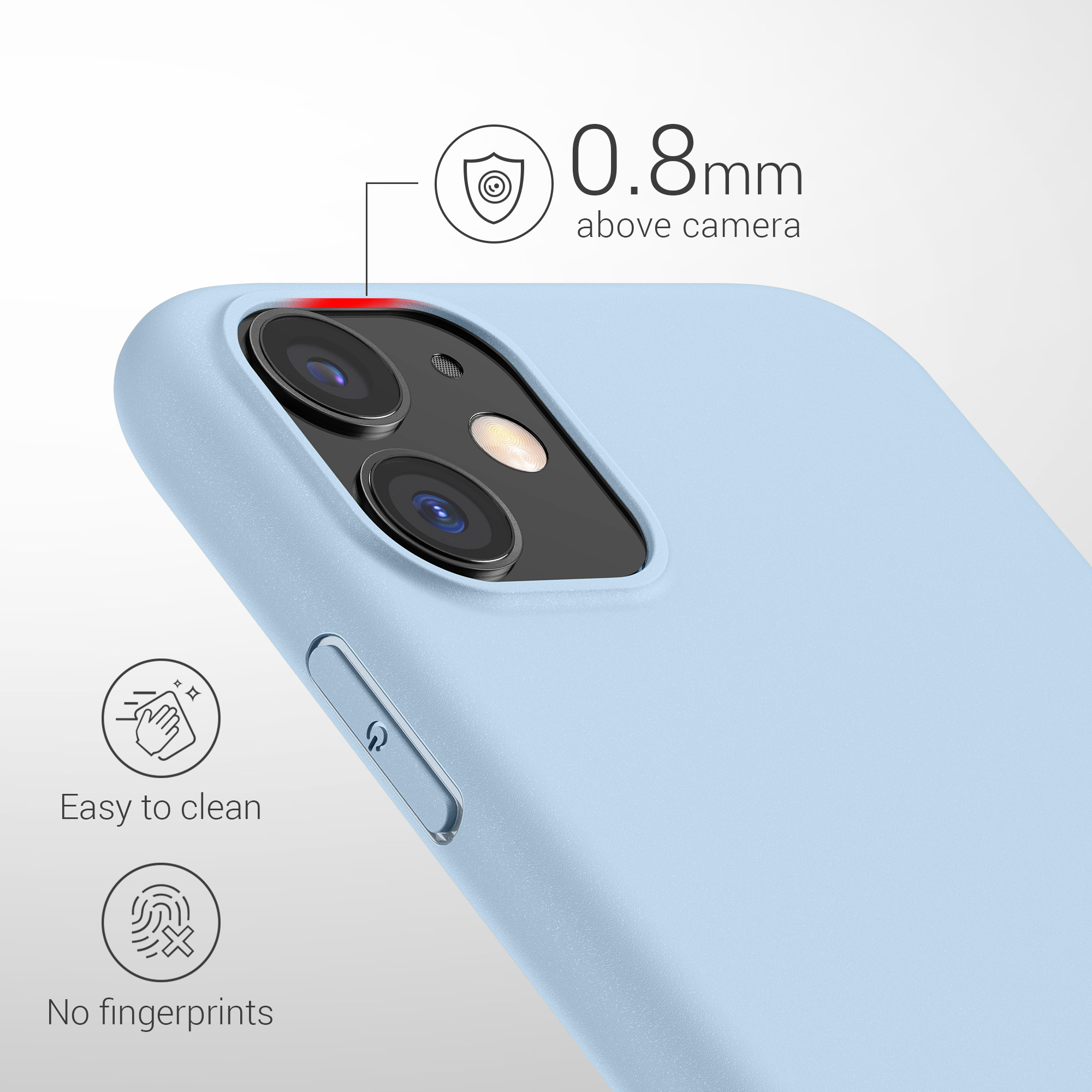 Kryt na mobil kwmobile iPhone 11 - matná světle modrá