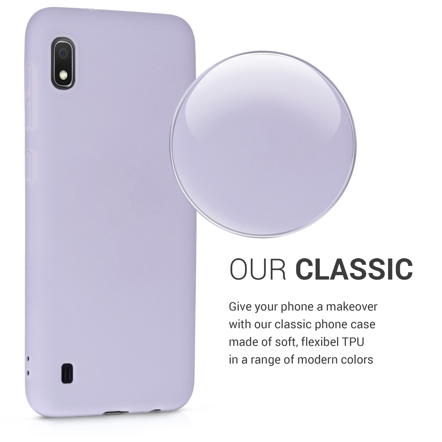 Kryt na mobil Samsung Galaxy A10 kwmobile TPU levandulový