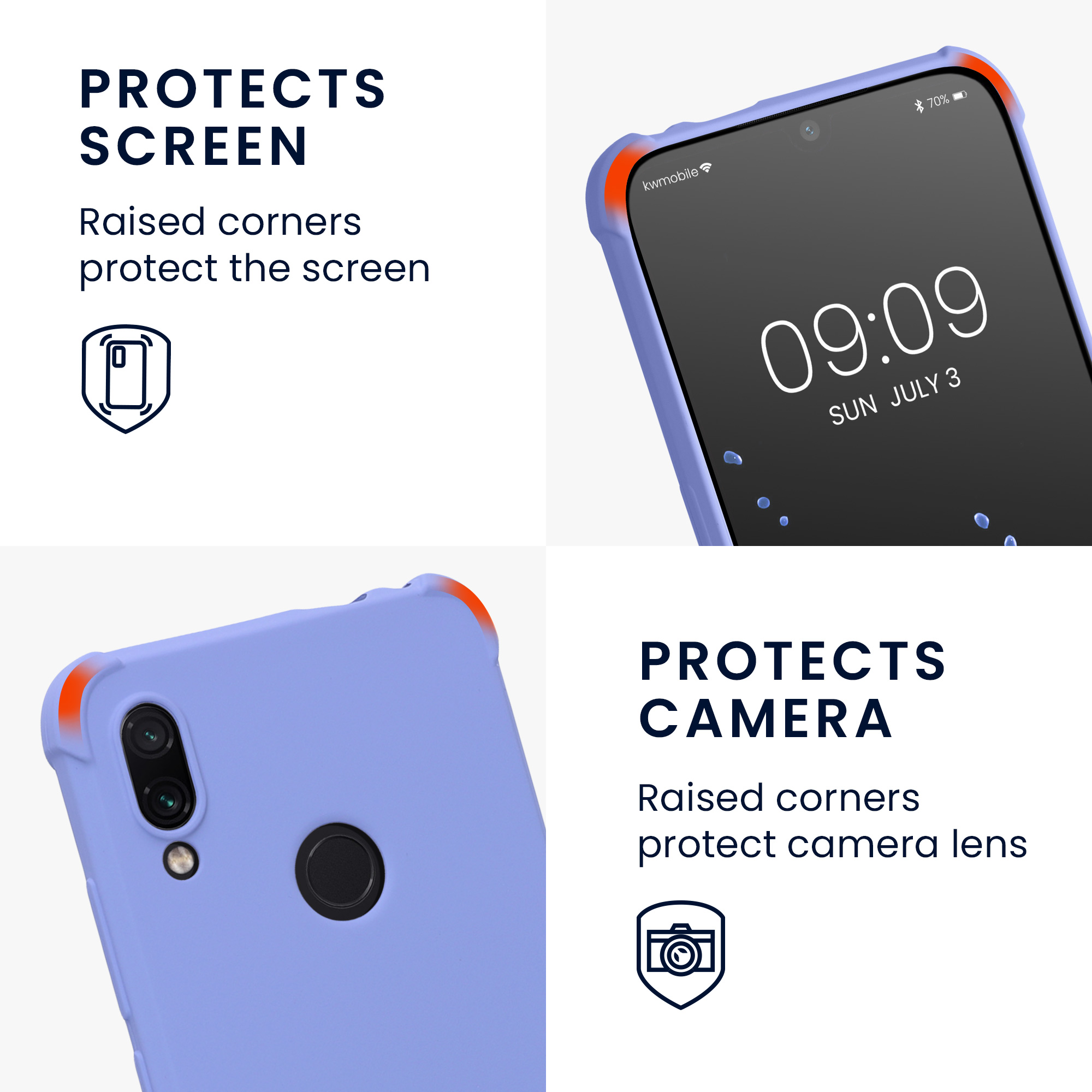 Crossbody kryt kwmobile pro Xiaomi Redmi Note 7 / Note 7 Pro - levandulová