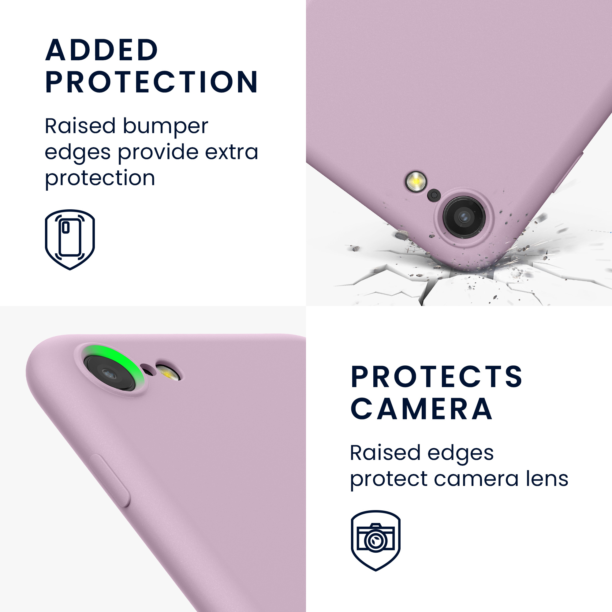 Silikonový TPU kryt kwmobile pro iPhone SE 2022/2020/8/7 - mauve