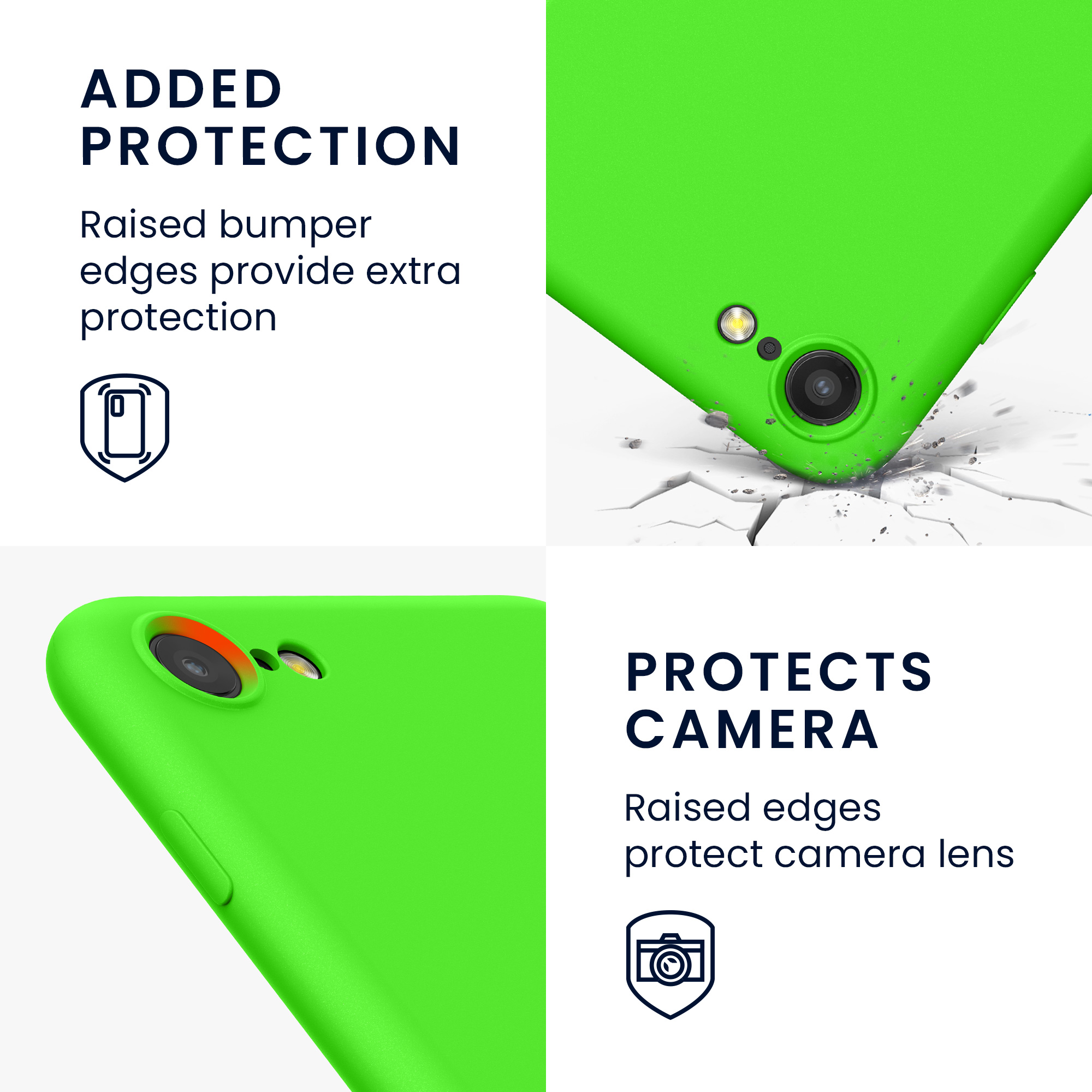 Pouzdro pro Apple iPhone SE (2022) / iPhone SE (2020) / iPhone 8 / iPhone 7 kwmobile tenké ochranné silikonové - limetkově zelená
