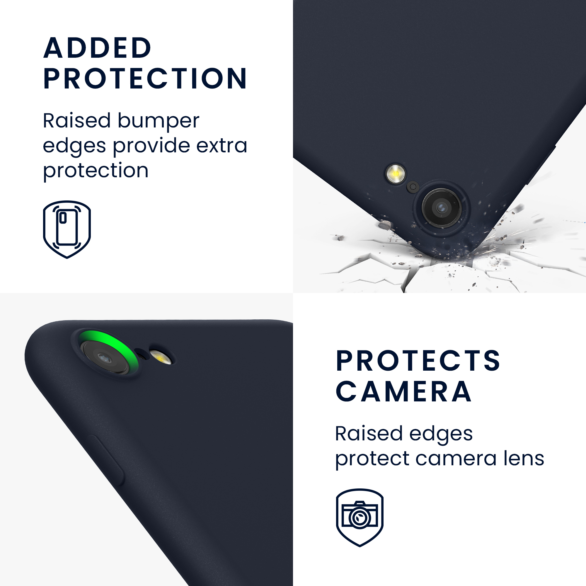Silikonový TPU kryt kwmobile pro iPhone SE 2022/2020/8/7 - borůvková