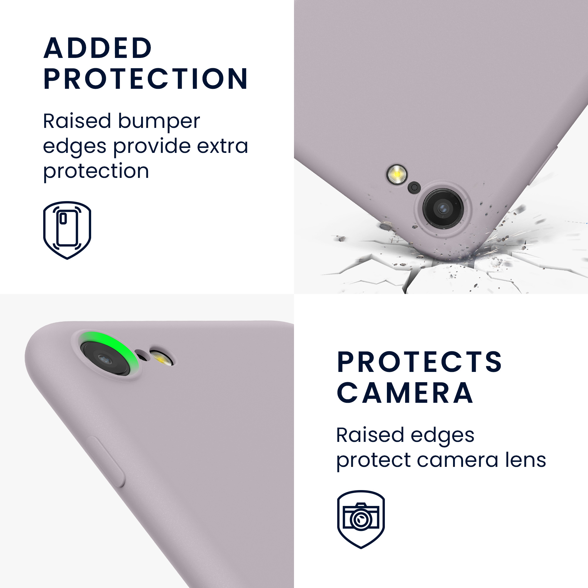 Silikonový TPU kryt kwmobile pro iPhone SE 2022/2020/8/7 - fialový oblak