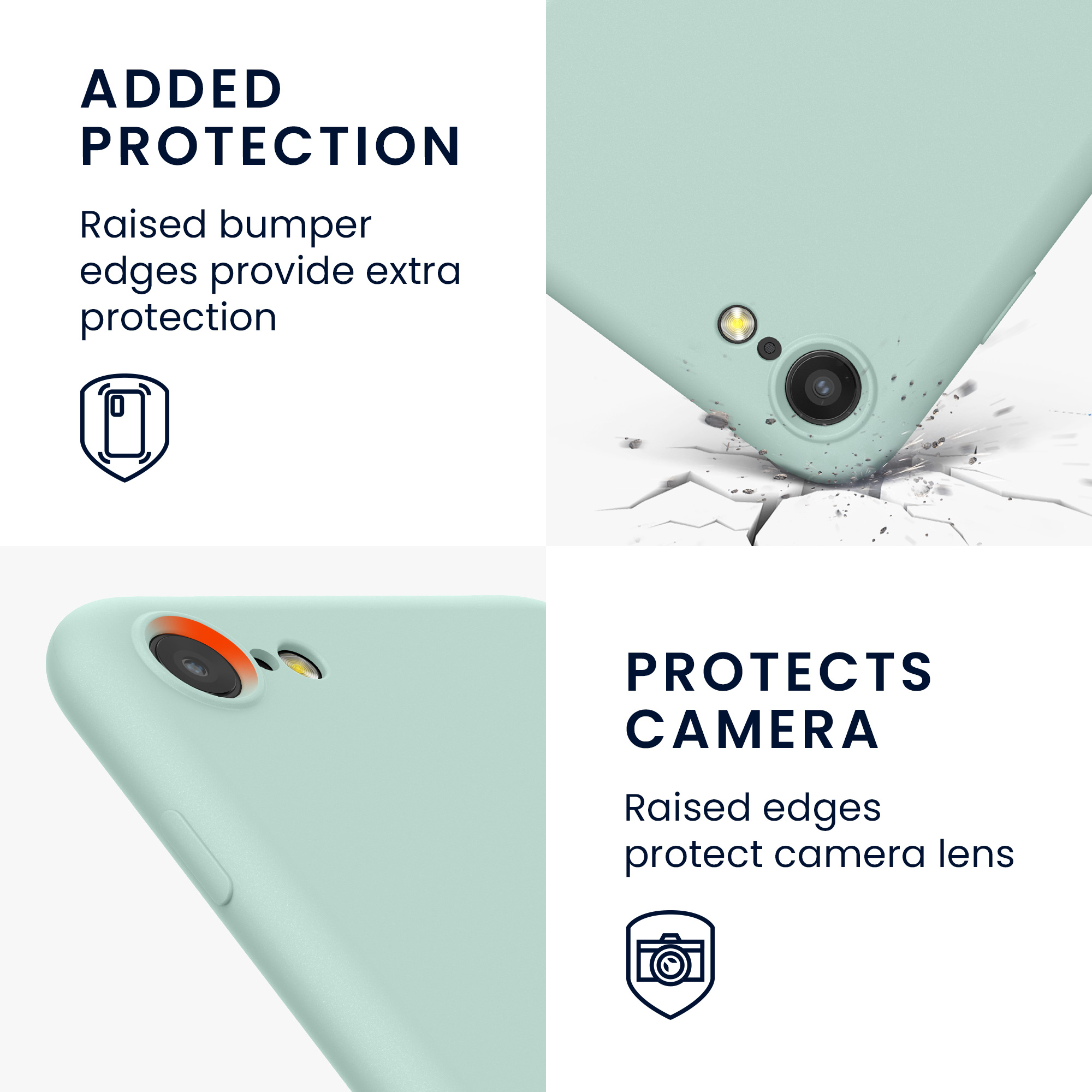 Silikonový TPU kryt kwmobile pro iPhone SE 2022/2020/8/7 - mátová