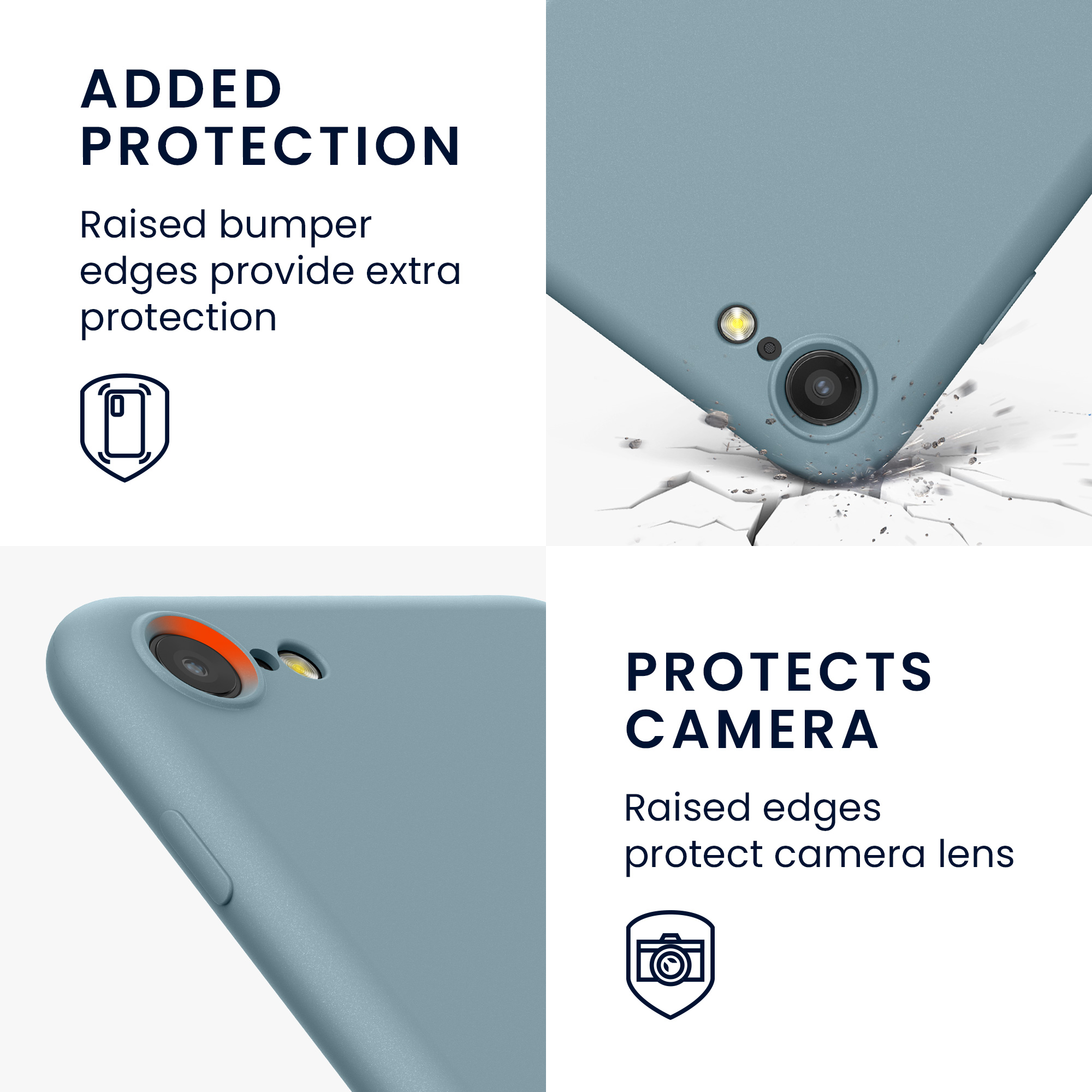 Silikonový TPU kryt kwmobile pro iPhone SE 2022/2020/8/7 - antická kamenná