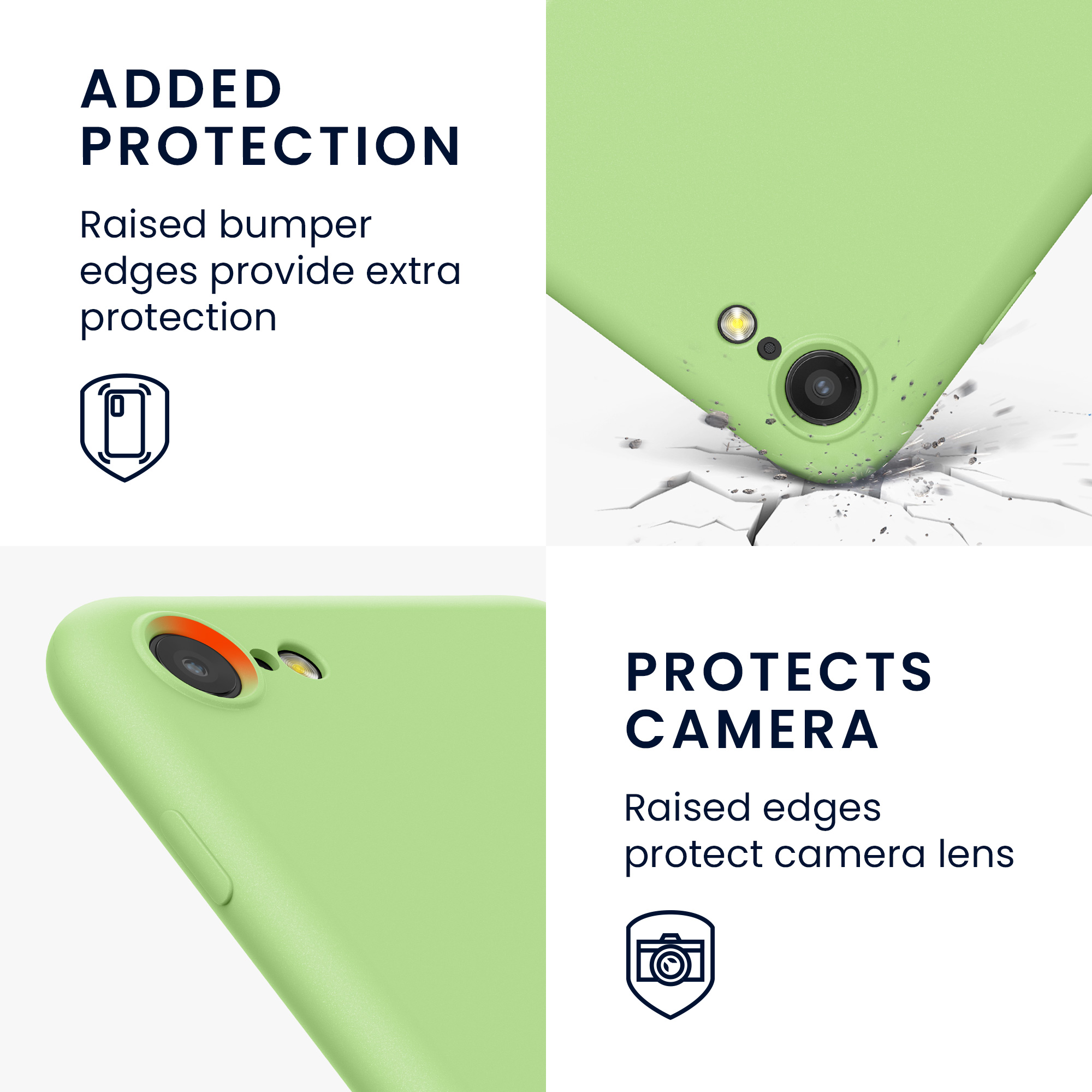 Silikonový TPU kryt kwmobile pro iPhone SE 2022/2020/8/7 - rajčatově zelená