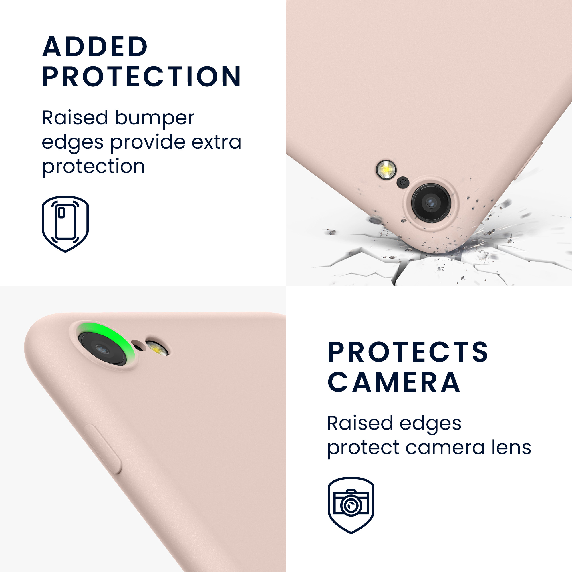 Silikonový TPU kryt kwmobile pro iPhone SE 2022/2020/8/7 - kokosová